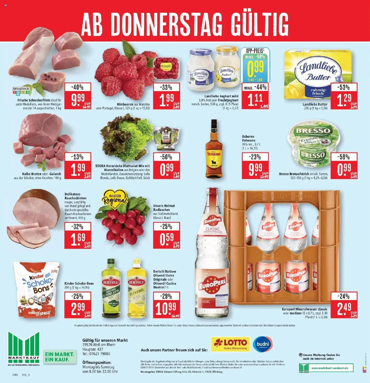 Marktkauf Prospekt Weil Am Rhein (ab 19.10.2026) » Angebote online | Seite: 36 | Produkte: Himbeeren, Osborne, Bresso, Mineralwasser