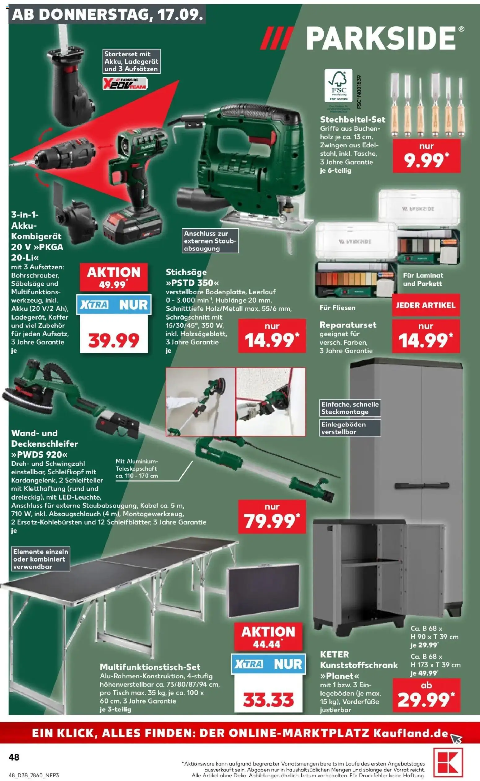 Prospekt Kaufland ab 14.09.2026 » Angebote Online zum Blättern | Seite: 60 | Produkte: Kabel, Tisch, Koffer, Ladegerät