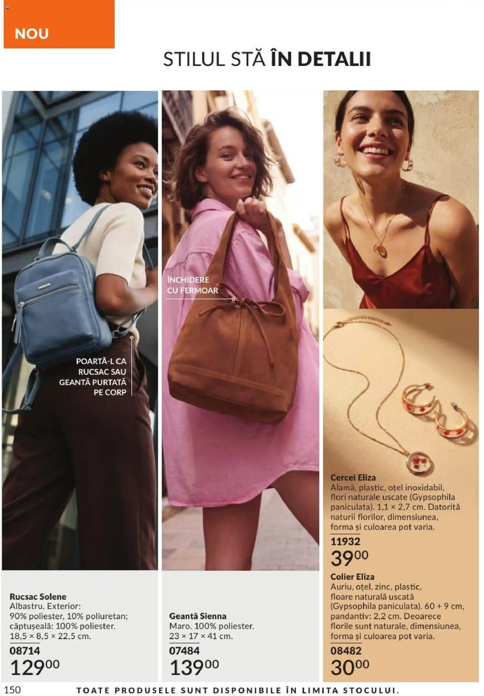 Noul catalog Avon – valabil de la 01.09.2026 | Pagină: 150 | Produse: Geantă, Colier, Flori, Rucsac