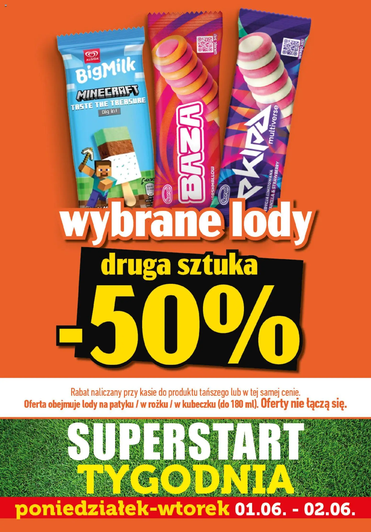 Topaz gazetka - Superstart tygodnia od 01.06.2026 | Strona: 2 | Produkty: Lody na patyku, Lody