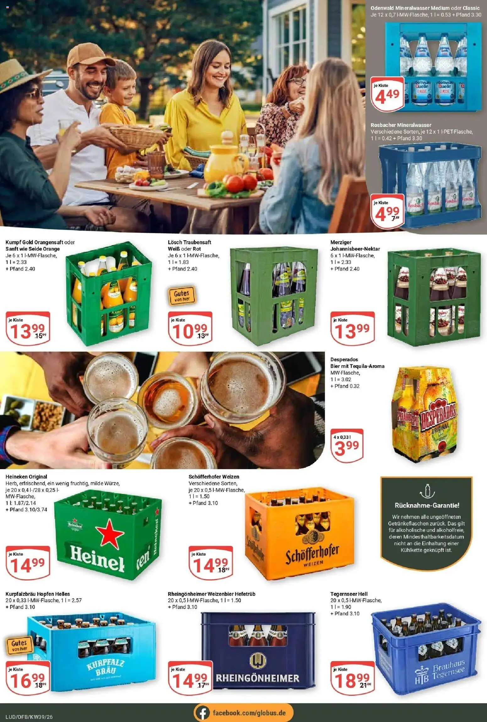 Globus Prospekt Ludwigshafen-Oggersheim (ab 21.09.2026) » Angebote online | Seite: 25 | Produkte: Bier, Orangensaft, Heineken, Desperados