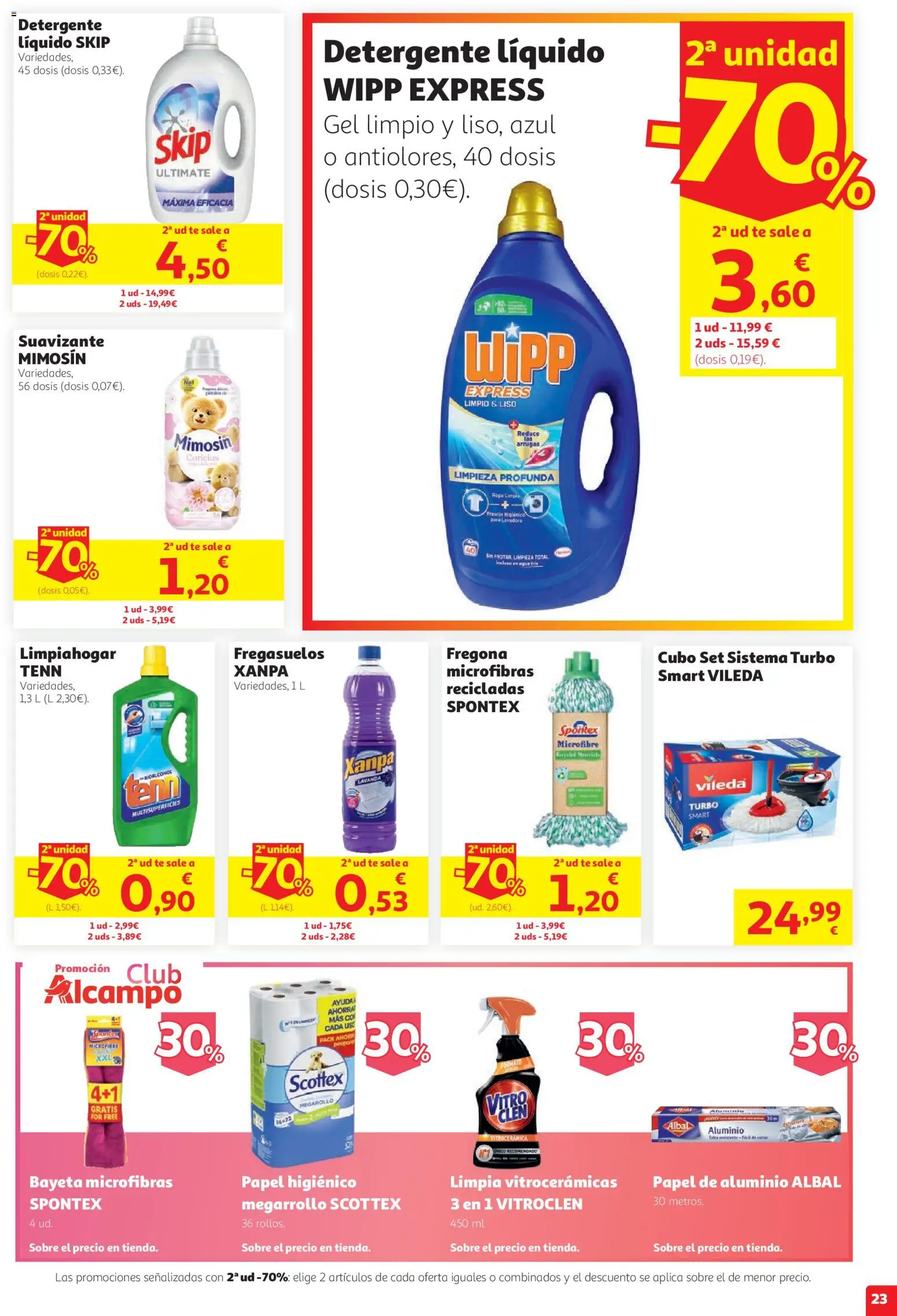 Alcampo folleto │ válido desde el 27/08/2026 | Página: 23 | Productos: Té, Detergente líquido, Suavizante, Papel de aluminio