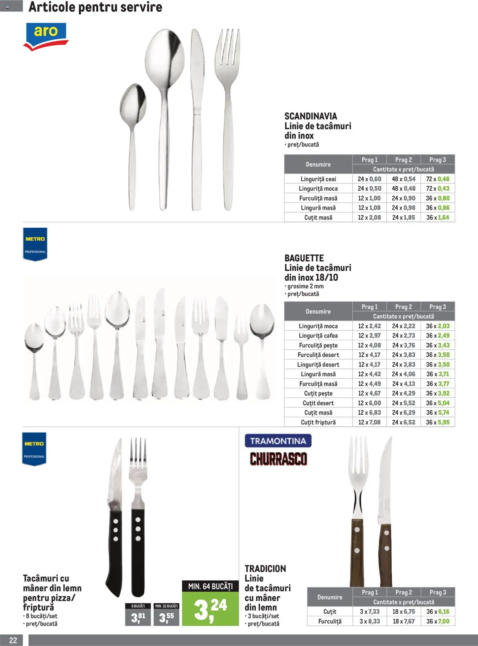 Noul catalog Metro – valabil de la 01.07.2026 | Pagină: 22 | Produse: Mâner, Cuțit, Cafea, Ceai