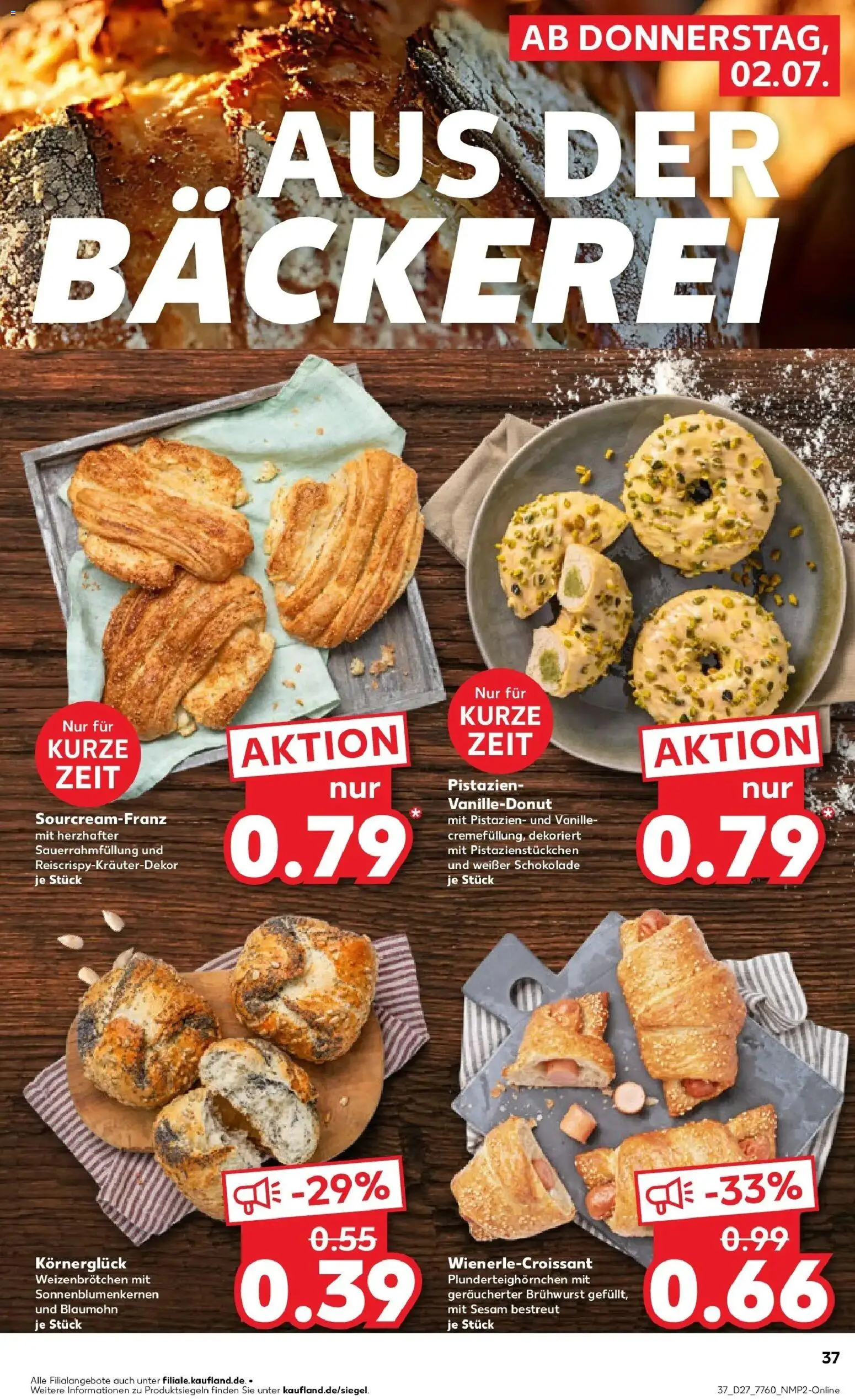 Kaufland Prospekt Mosbach – gültig ab 29.06.2026 | Seite: 50 | Produkte: Bäckerei, Schokolade, Pistazien