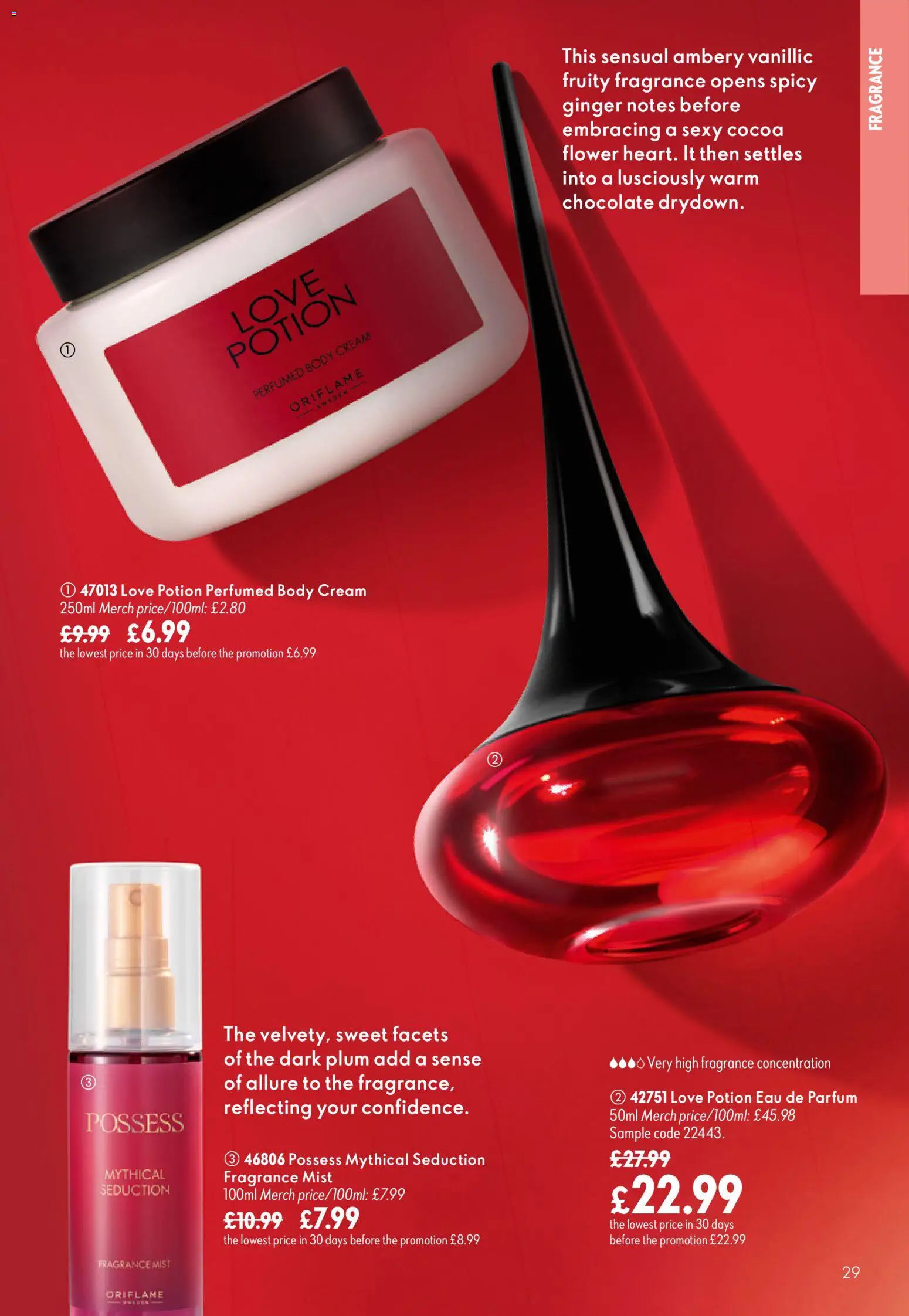 {H1} | Page: 29 | Products: Fragrance, Body cream, Cream, Ginger