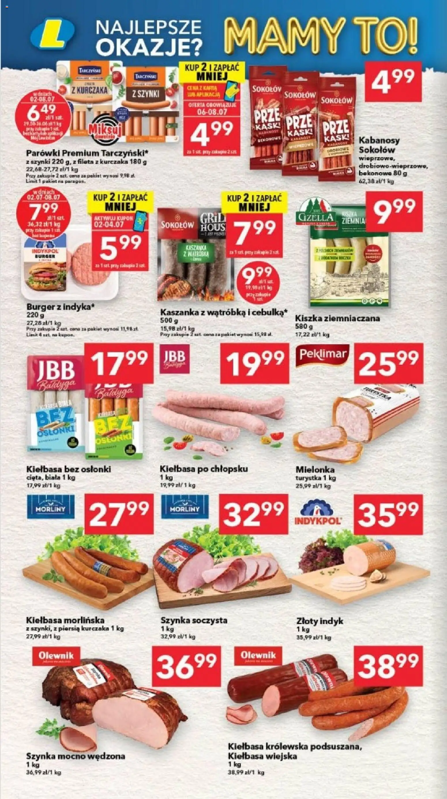 Lewiatan gazetka - Bydgoszcz od 02.07.2026 | Strona: 2 | Produkty: Kiełbasa, Karta, Kiszka ziemniaczana, Kabanosy