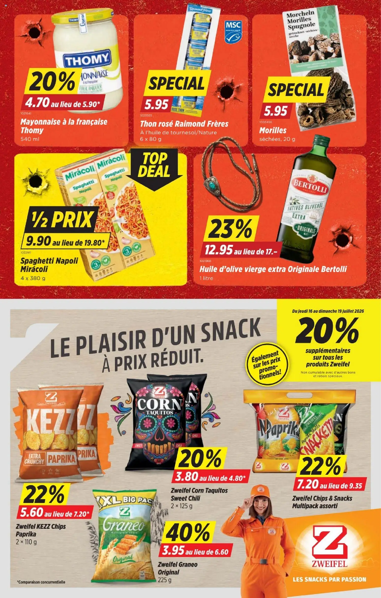 Denner aktionen FR – gültig ab 16.07.2026 | Seite: 9 | Produkte: Chili, Chips, Mayonnaise