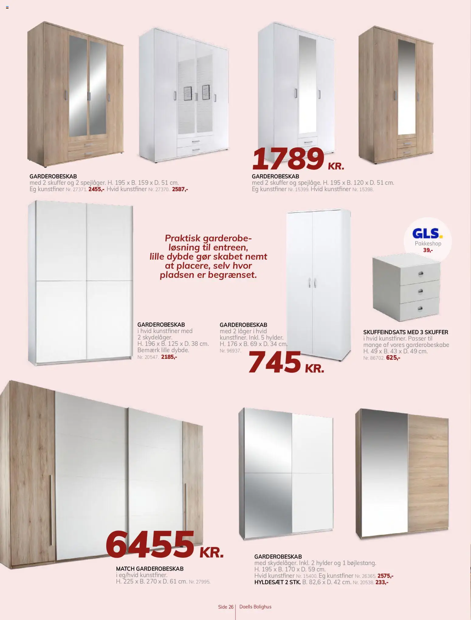Daells Bolighus tilbudsavis – gyldig fra 10.06.2026 | Side: 26 | Produkter: Garderobe, Garderobeskabe