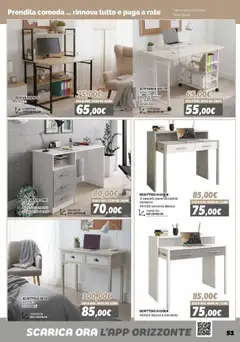 Anteprima del volantino Orizzonte Mobile catalogo valido a partire dal 16.01.2026 | Pagina: 51 | Prodotti: Scrivania