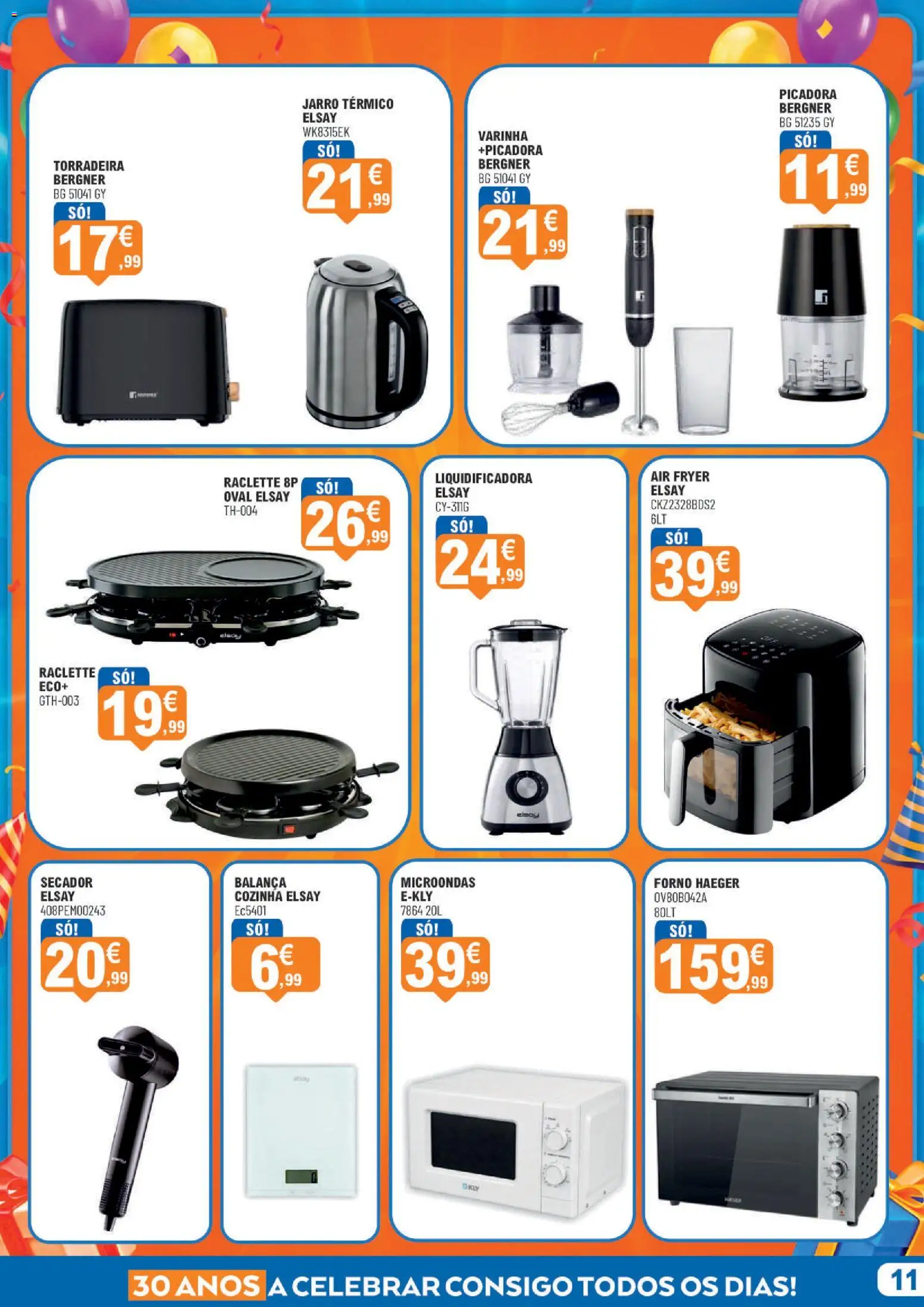 E.Leclerc folheto Aniversário Bazar Lamego │ válido de 15/10/2026 | Página: 11 | Produtos: Forno, Air fryer, Secador, Torradeira