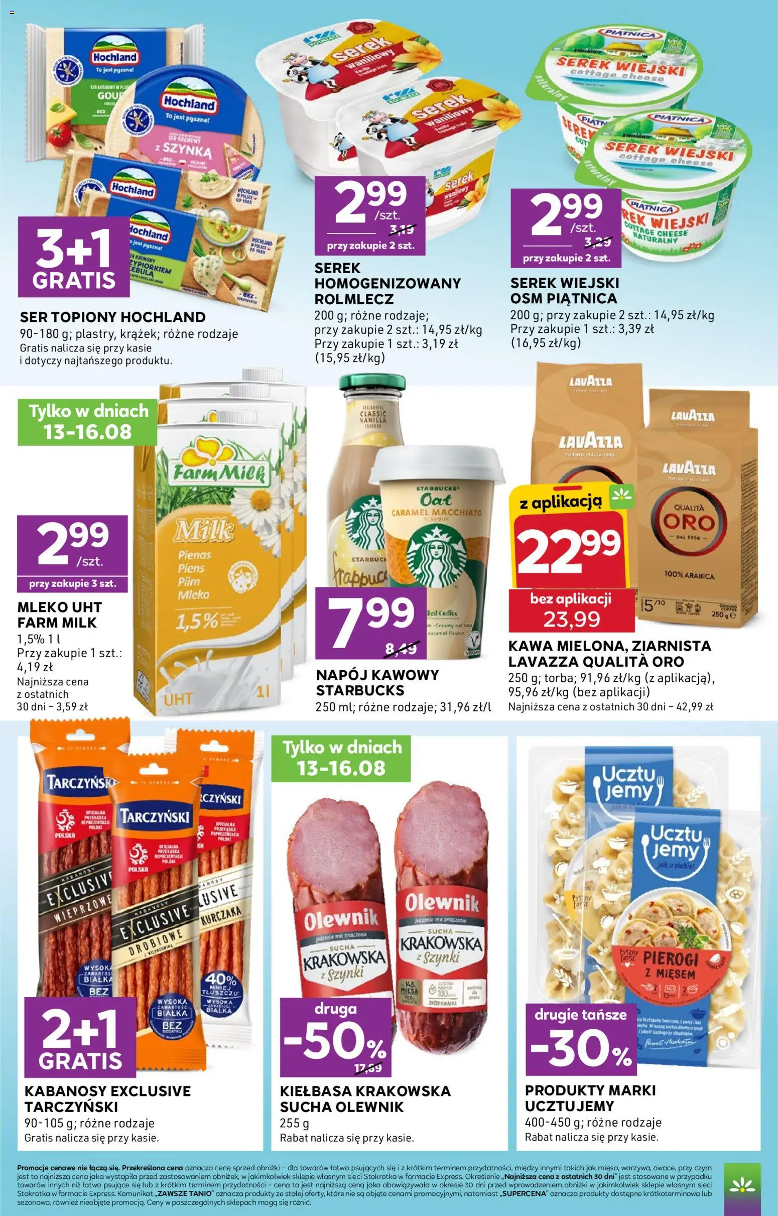 Stokrotka gazetka - Express od 13.08.2026 | Strona: 4 | Produkty: Serek, Stokrotka, Lavazza Qualita Oro, Ser