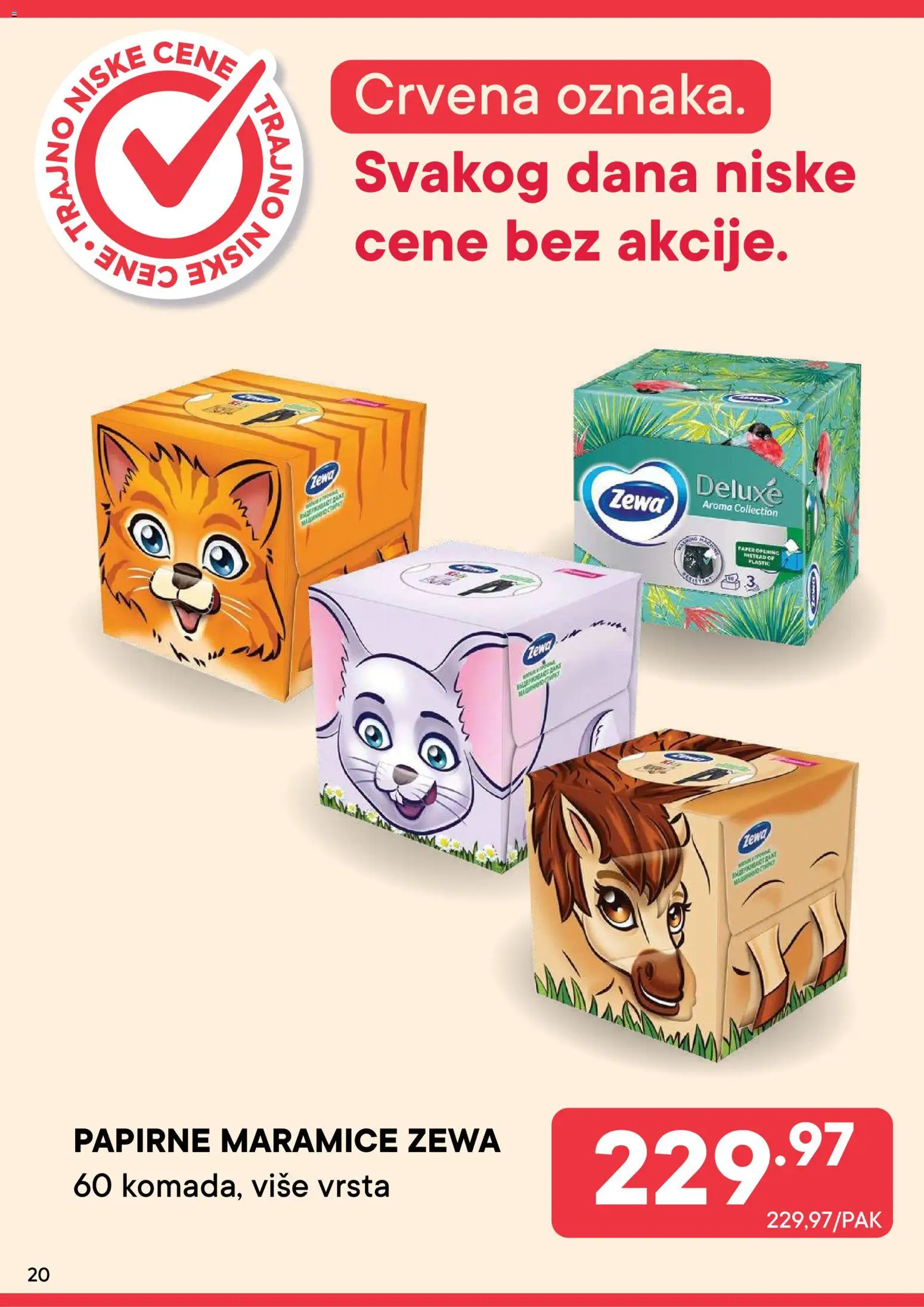PerSu katalog - važi od 01.08.2026 | Strana: 20 | Proizvode: Maramice, Papirne maramice