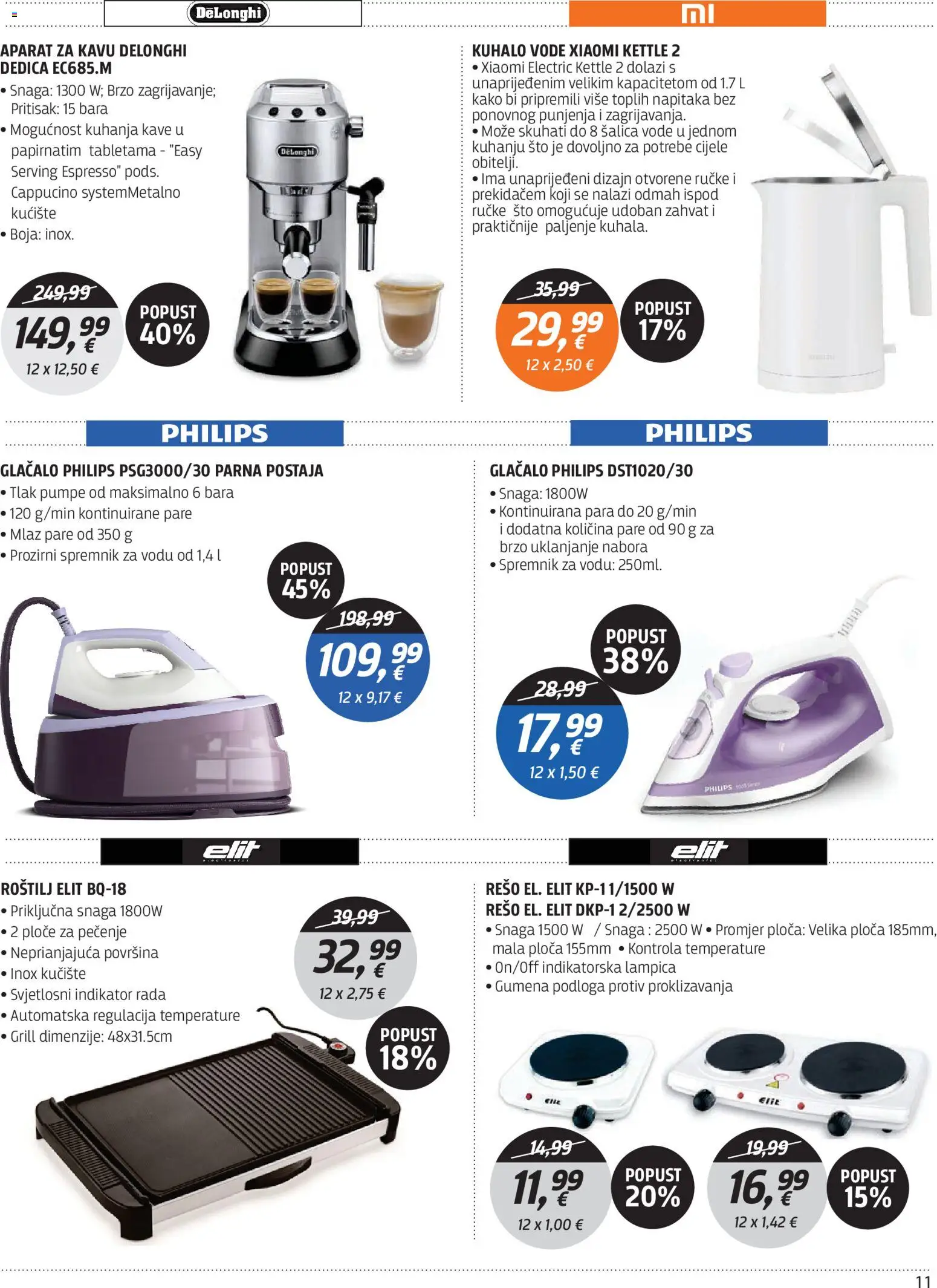 Centar Tehnike katalog | vrijedi od 04.05.2026 | Stranica: 11 | Proizvodi: Aparat za kavu, Kuhalo vode, Parna postaja, Šalica