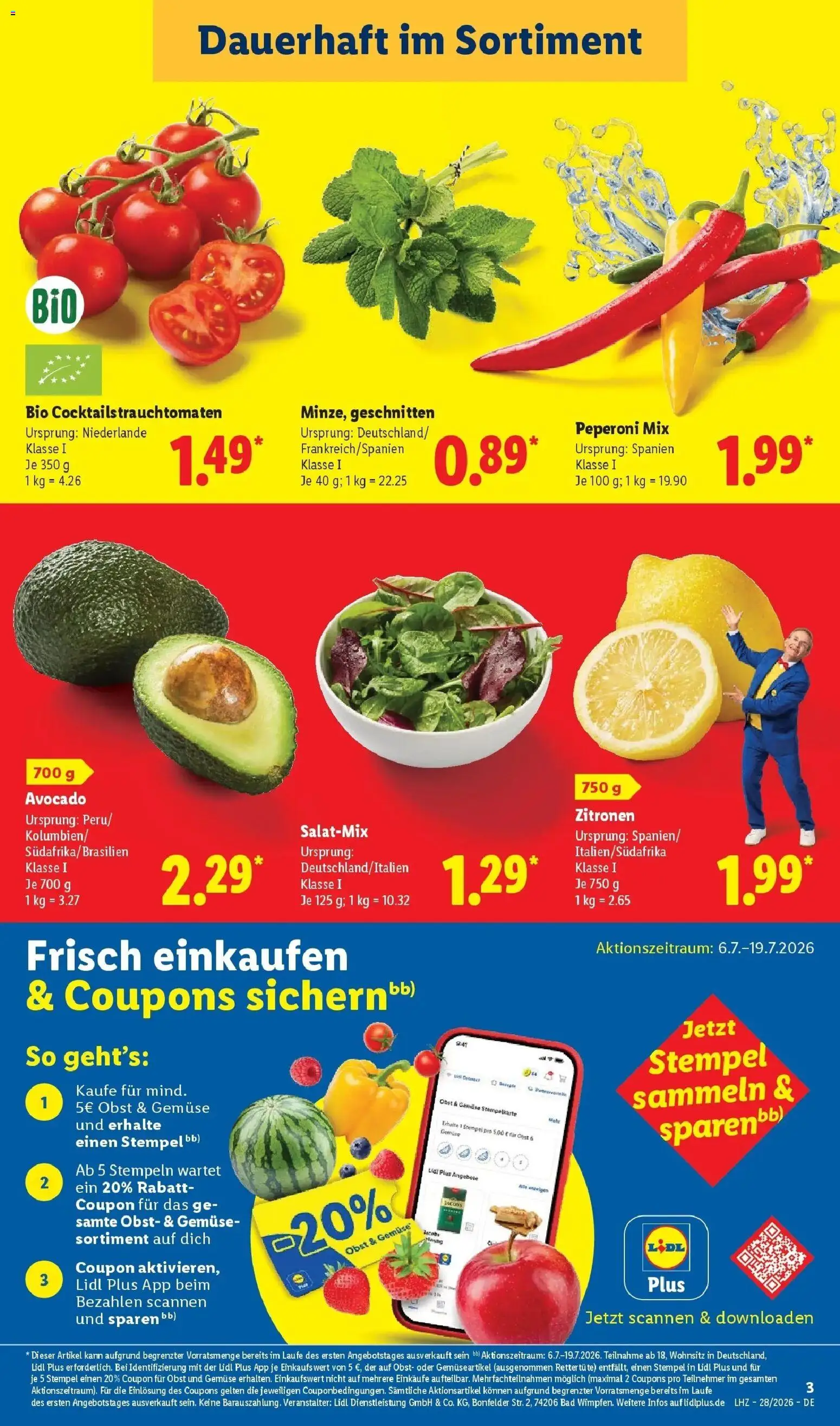 Lidl Prospekt Villingen-schwenningen – gültig ab 06.07.2026 | Seite: 3 | Produkte: Bad, Avocado, Obst, Zitronen