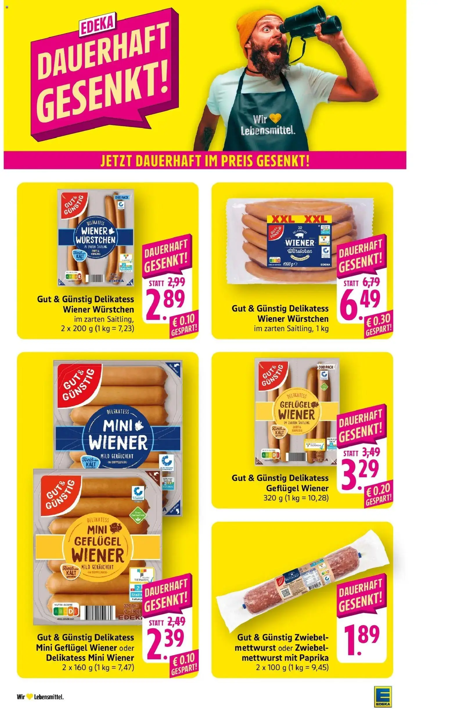 Edeka Prospekt Bad Bergzabern (ab 19.10.2026) » Angebote Online | Seite: 23 | Produkte: Wiener wurstchen, Paprika