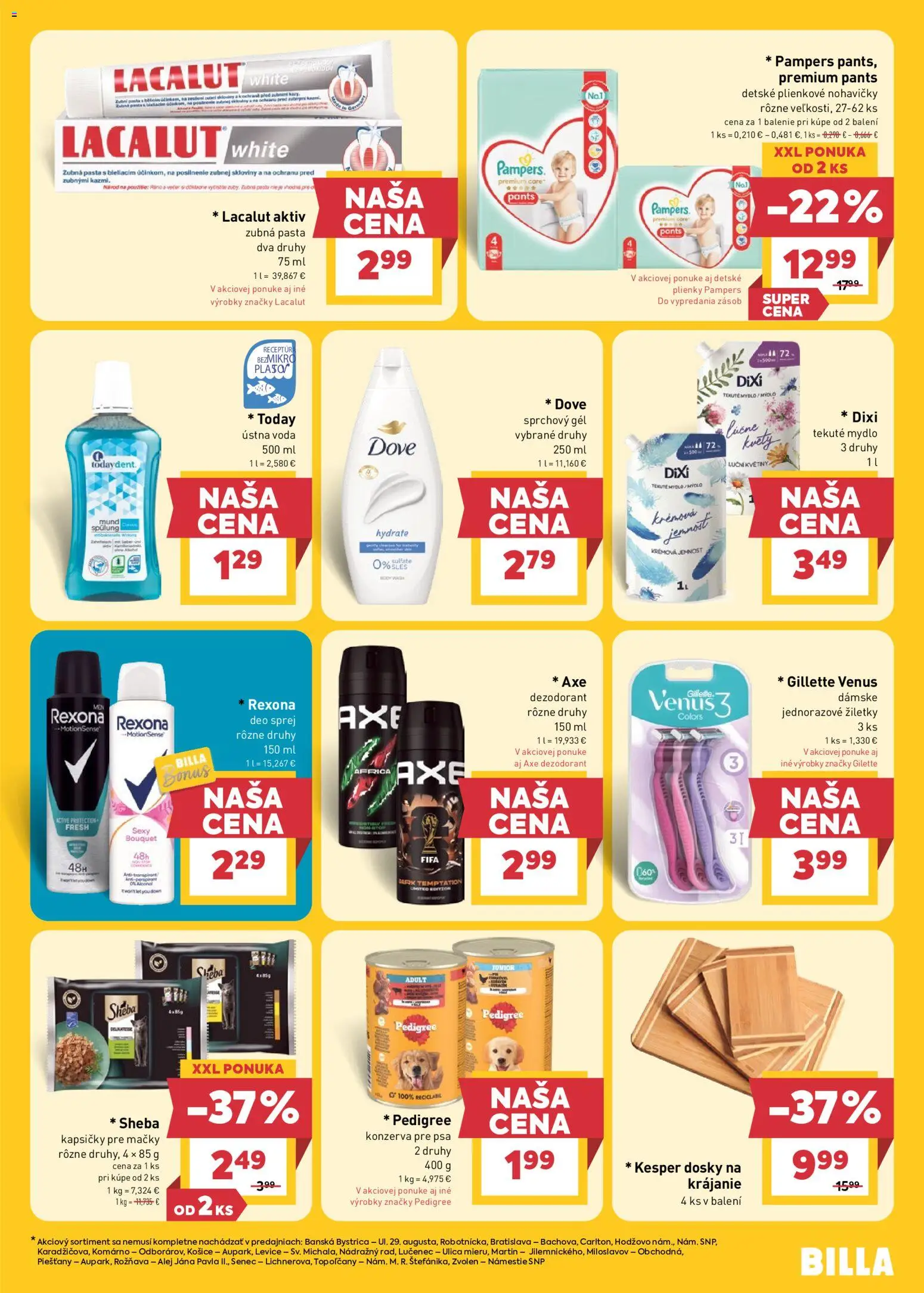 Nové Billa akcie – leták je platný od 06.05.2026 | Strana: 23 | Produkty: Dezodorant, Nohavičky, Plienky, Pampers