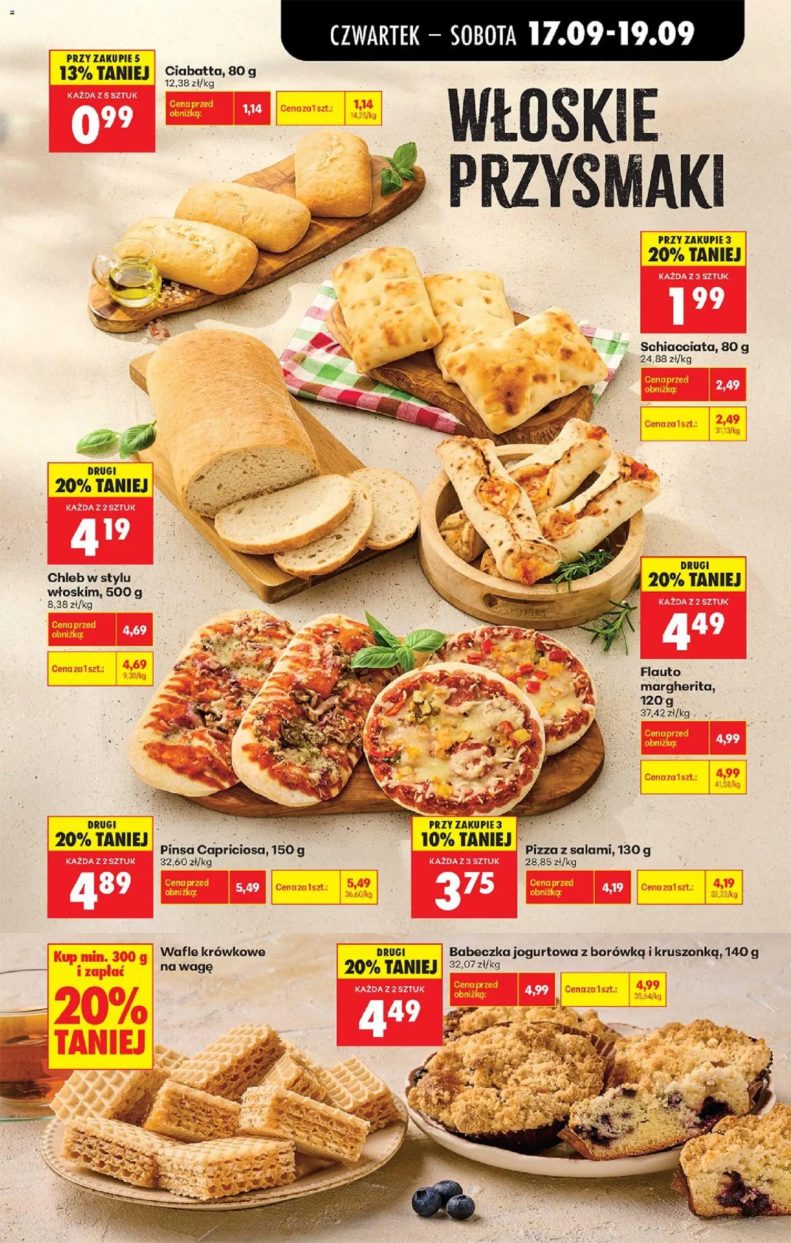 Biedronka Polsko leták - Codziennie niskie ceny od 17.09.2026 | Strana: 45 | Produkty: Chléb, Pizza, Pinsa