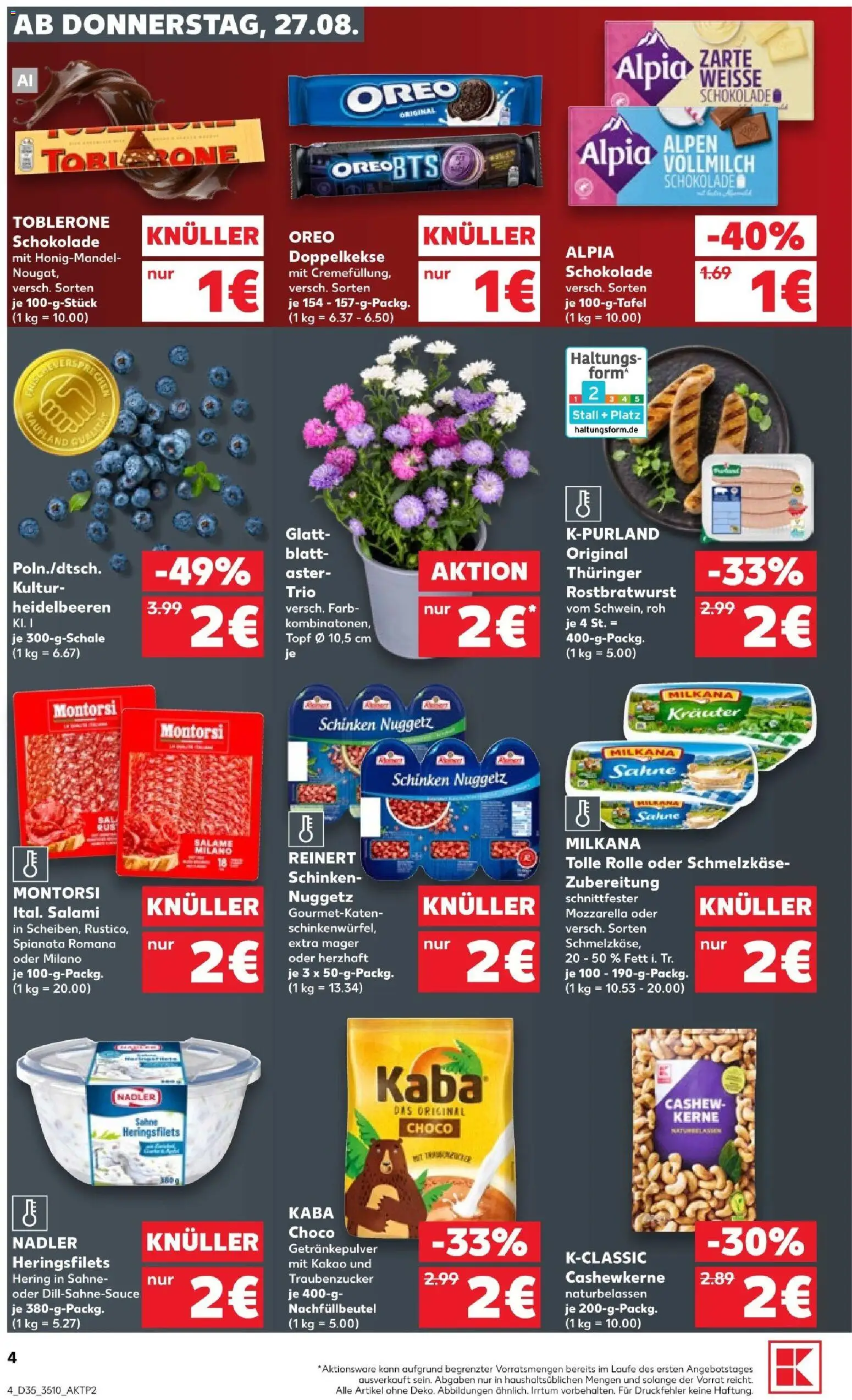 Kaufland Prospekt Zeitz – gültig ab 27.08.2026 | Seite: 6 | Produkte: Spaghetti, Gouda, Äpfel, YFood