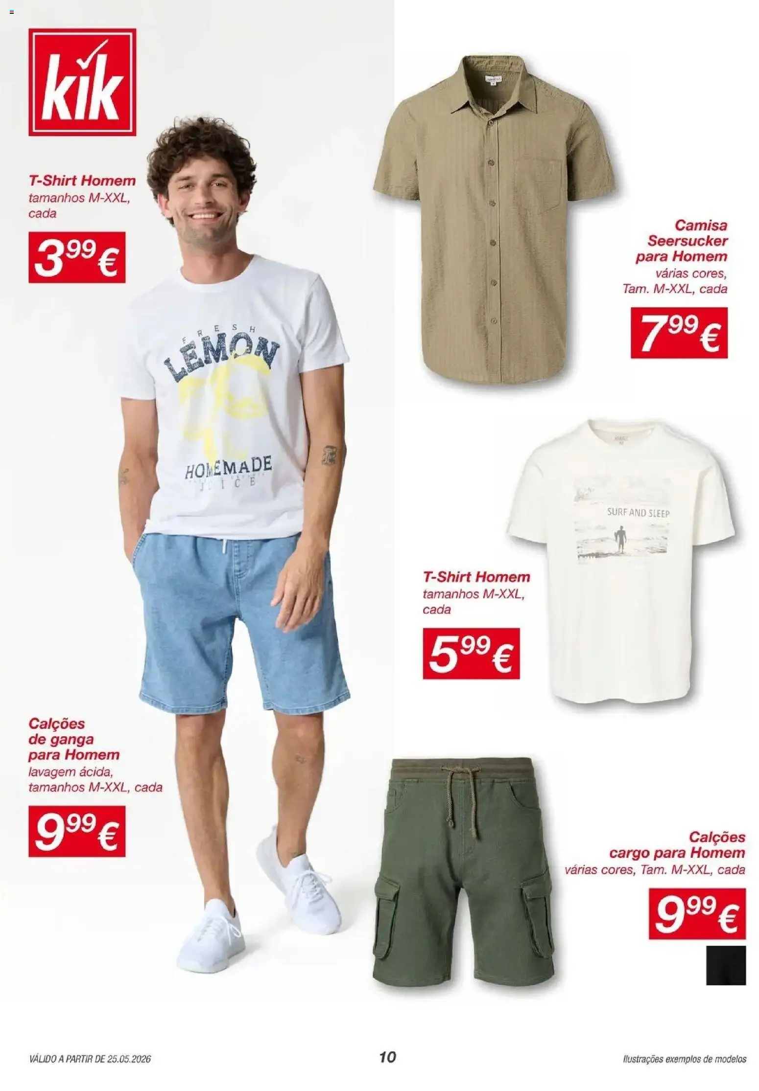 KIK folheto │ válido de 25/05/2026 | Página: 10 | Produtos: Calções, Camisa