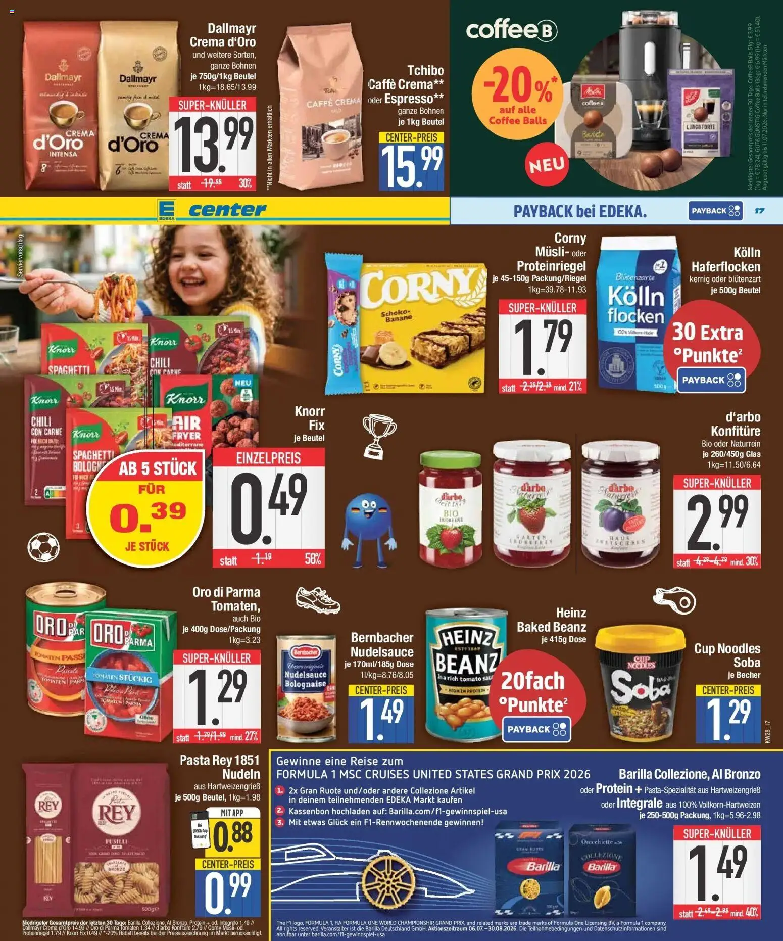 E center Wochenangebote – gültig ab 06.07.2026 | Seite: 17 | Produkte: Knorr fix, Kolln, Chili, Pasta