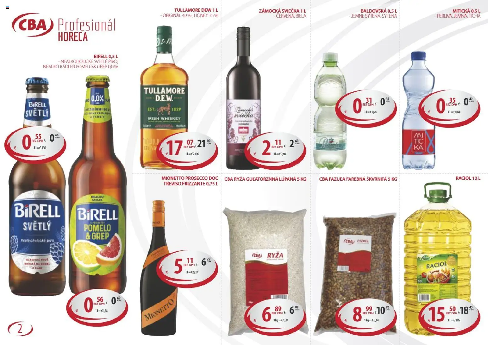 Nové KARMEN CBA akcie – leták je platný od 04.05.2026 | Strana: 2 | Produkty: Pivo, Ryža, Prosecco, Nealkoholické pivo