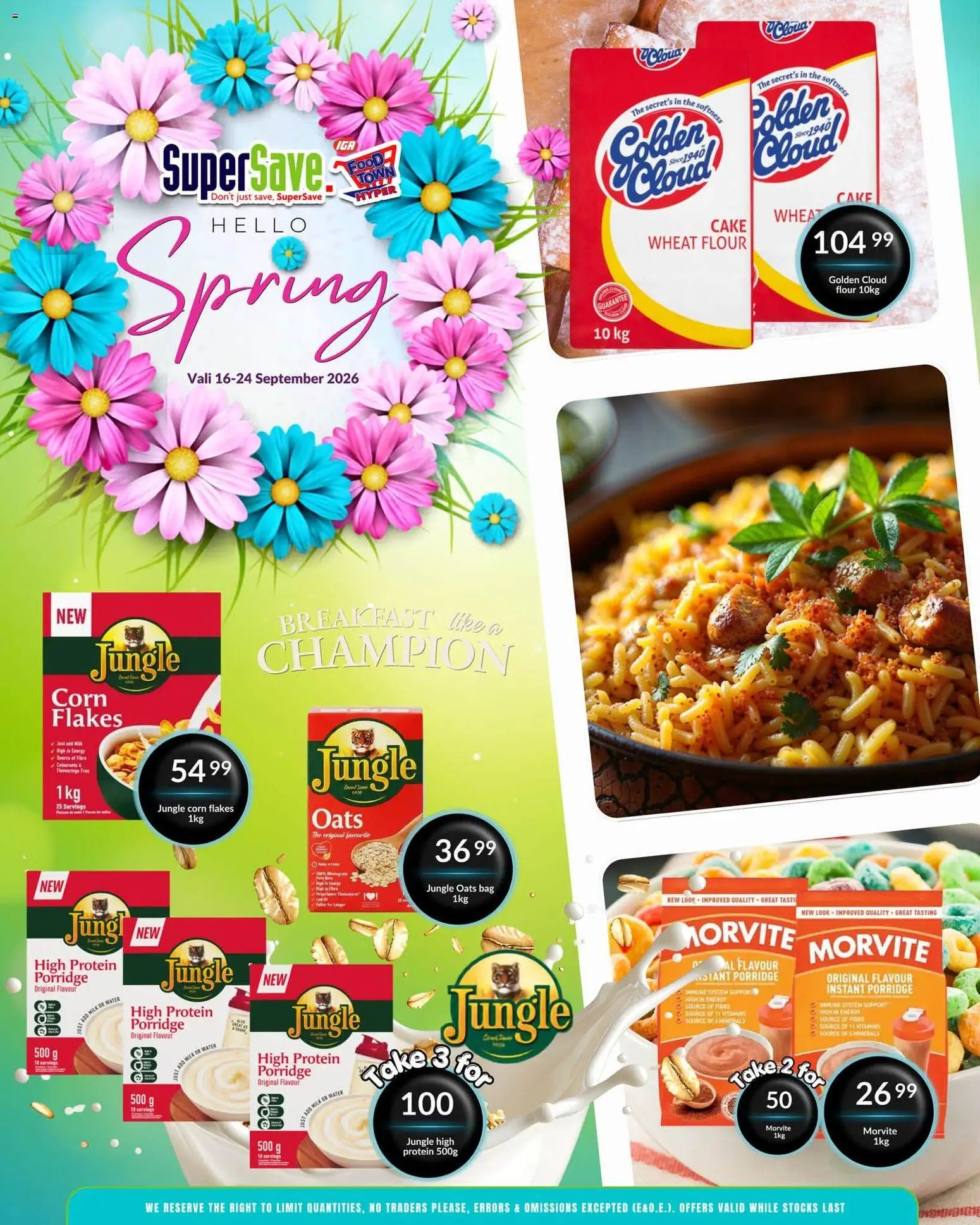 New Super Save catalogue – valid from 19/09/2026 | Page: 10 | Products: Cake, Protein porridge, Vitamins, Milk