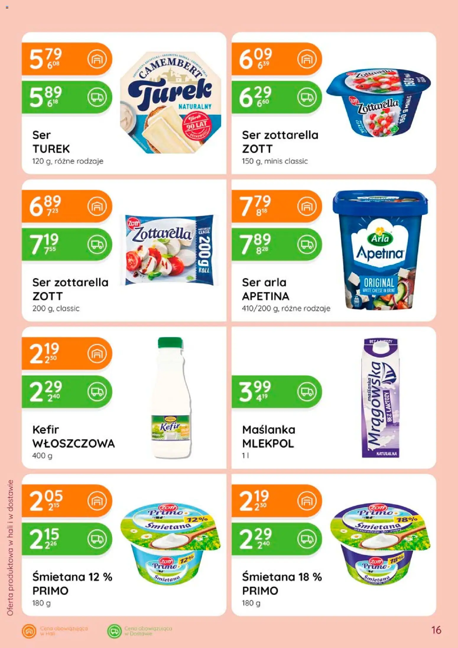 Eurocash gazetka od 28.05.2026 | Strona: 16 | Produkty: Maślanka, Camembert, Ser, Śmietana