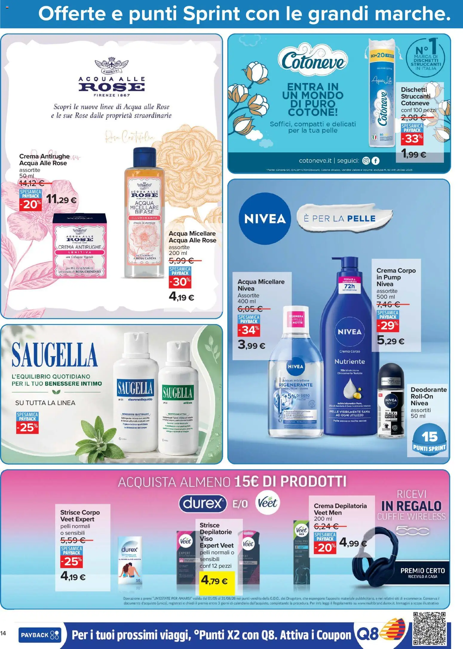 Volantino Carrefour del 06/08/2026 | Pagina: 14 | Prodotti: Acqua micellare, Crema depilatoria, Acqua, Mandorla