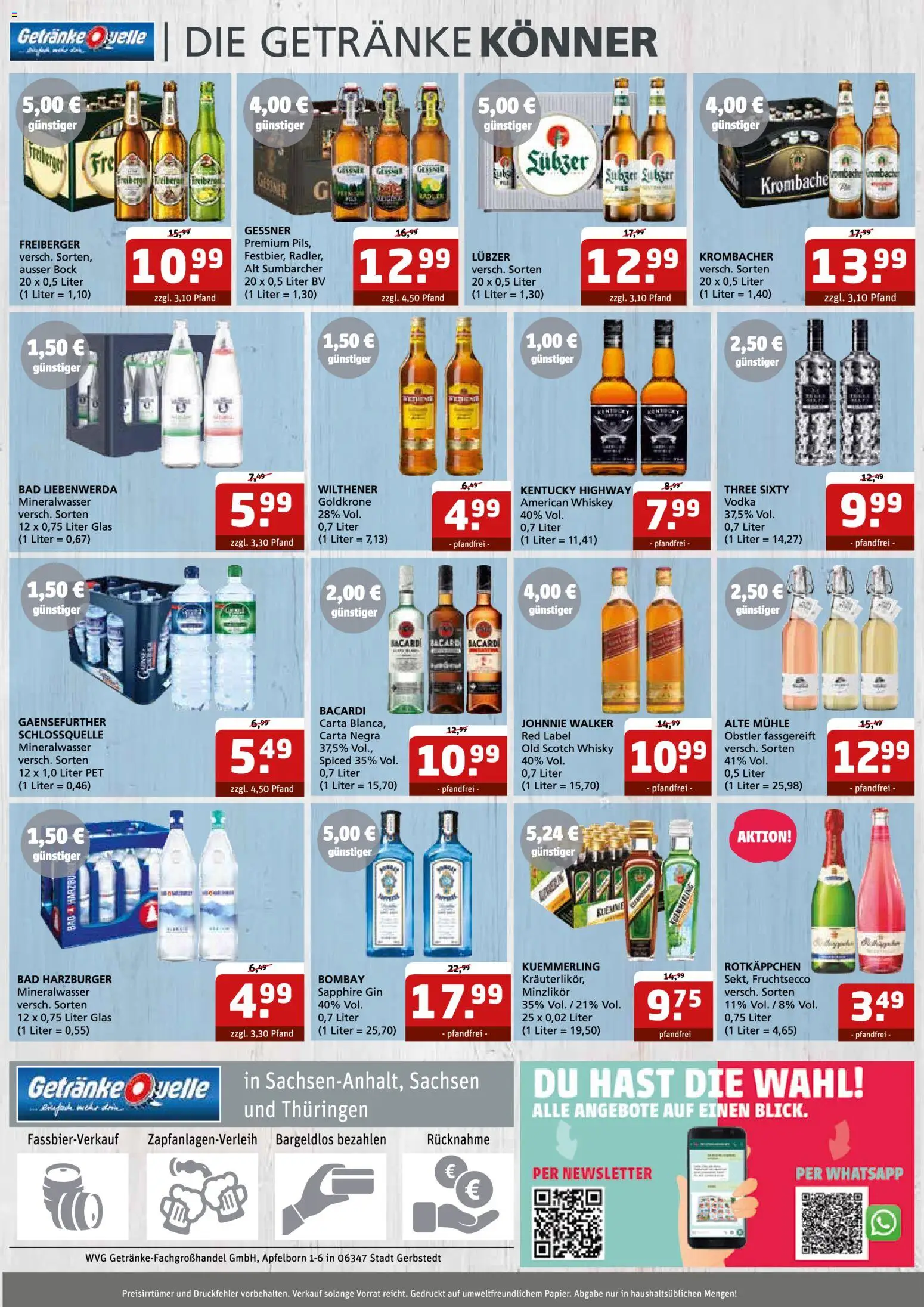 Getränke Quelle Prospekt Aken – gültig ab 26.10.2026 | Seite: 6 | Produkte: Mühle, Wilthener, Vodka, Johnnie walker