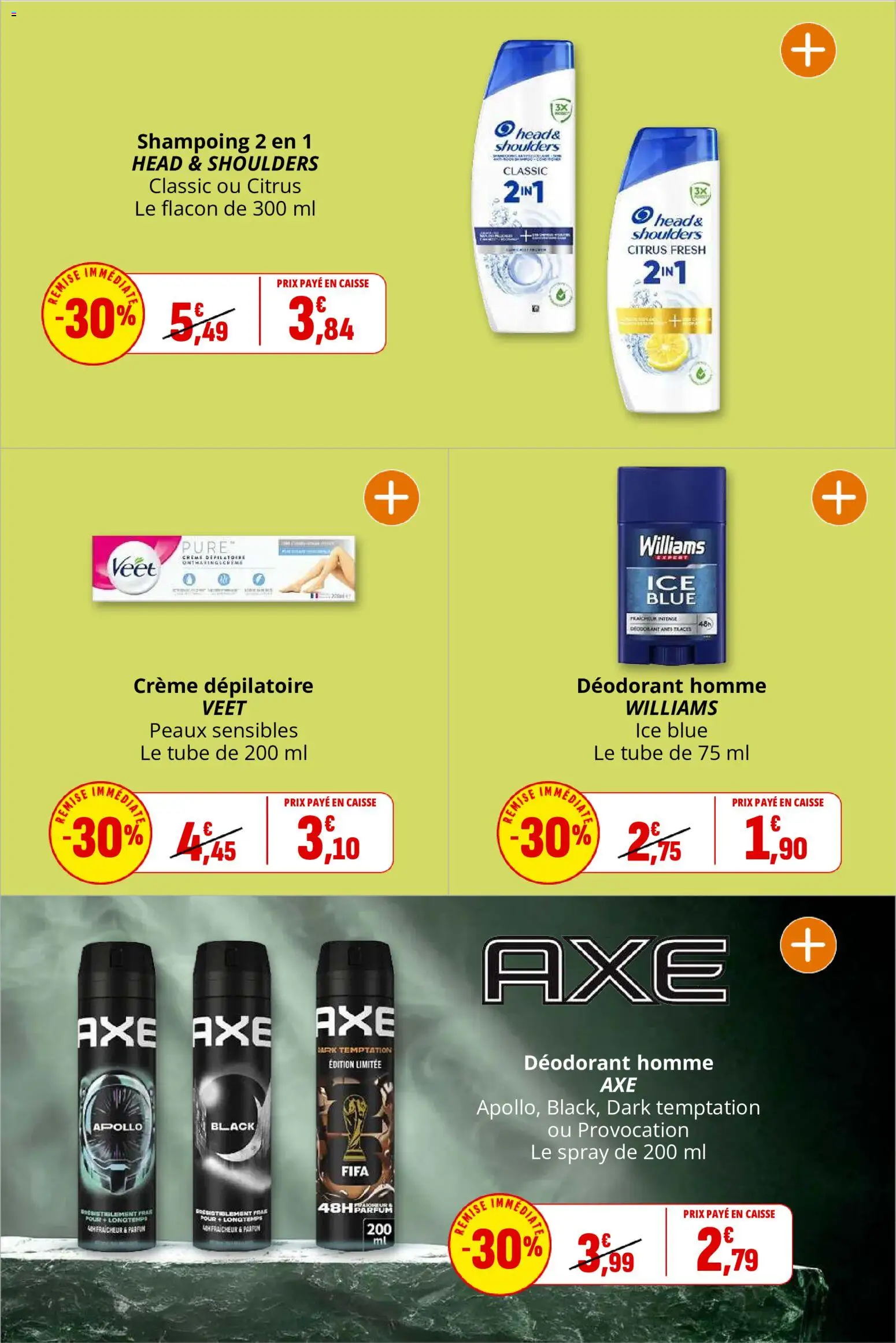 {H1} | Page: 47 | Produits: Axe, Déodorant, Crème dépilatoire, Crème