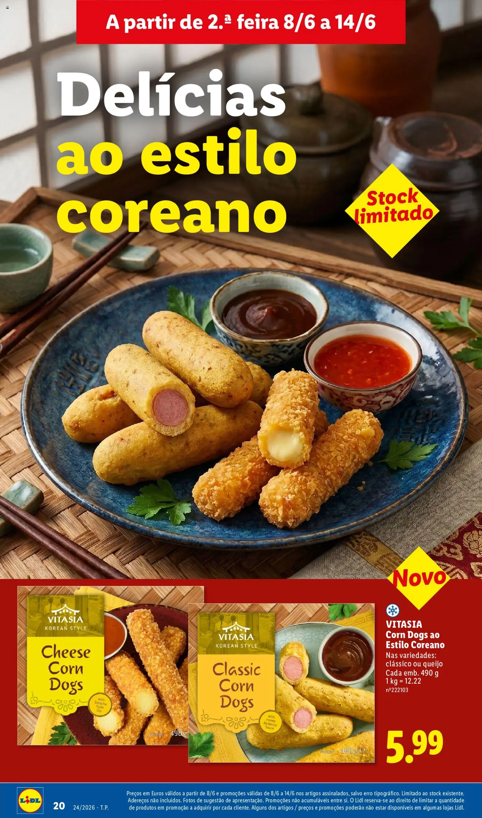Lidl folheto │ válido de 08.06.2026 | Página: 20 | Produtos: Sriracha, Queijo