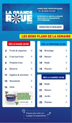 Aldi - Prévisualisation de Aldi catalogue valide à partir de 25/08/2026 | Page: 3 | Produits: Bricolage, Mozzarella, Fruits, Hygiène