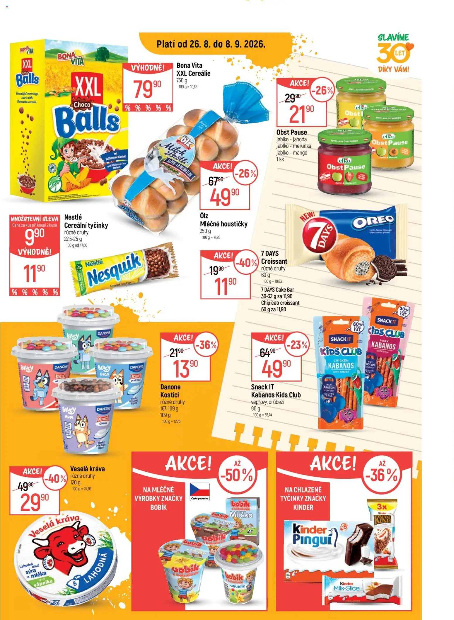 Globus leták od 26.08.2026 | Strana: 16 | Produkty: Kostici, Cereálie, Tyčinky, Nesquik
