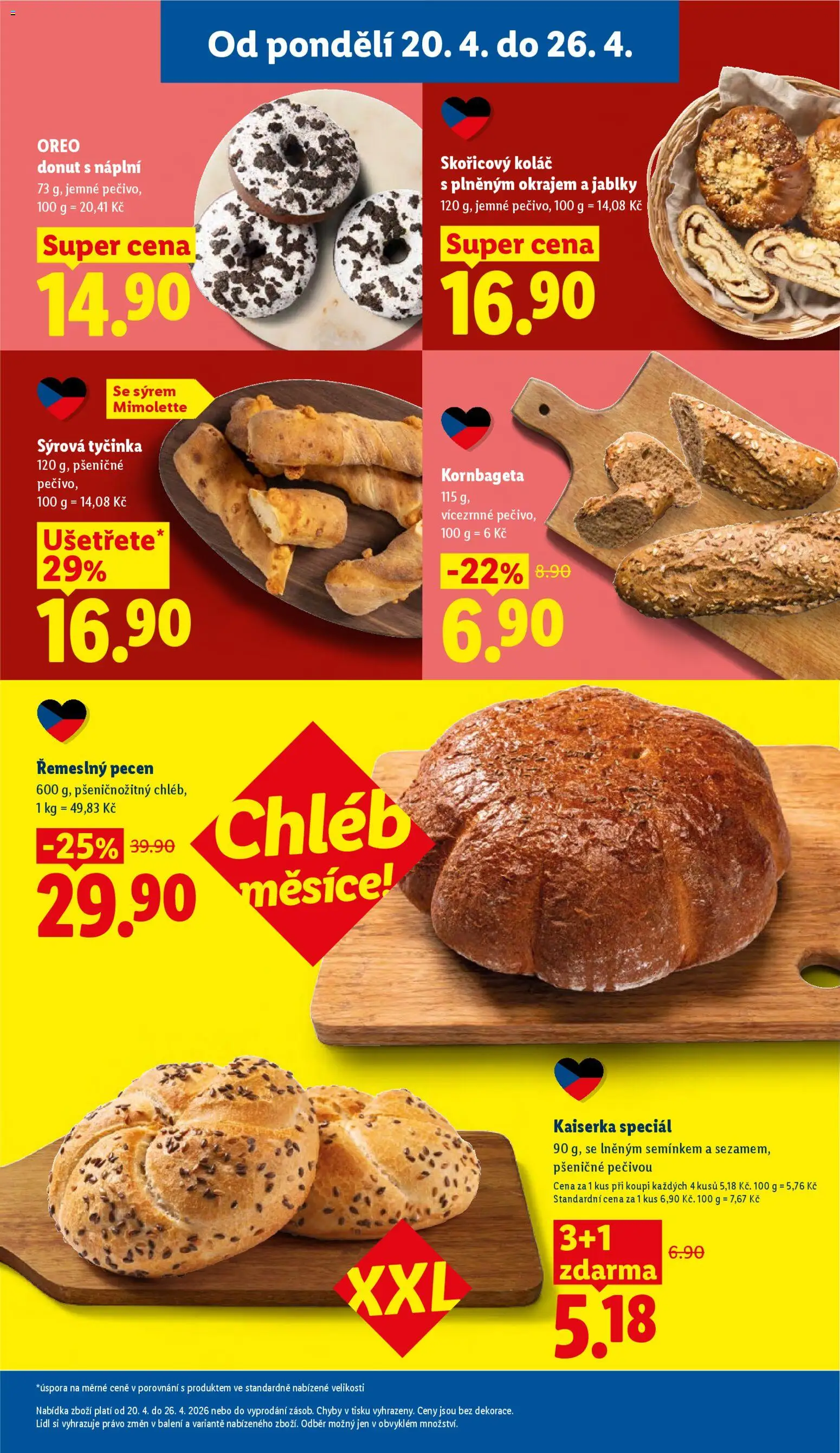 Lidl leták od 20.04.2026 | Strana: 11 | Produkty: Donut, Kaiserka, Pečivo, Oreo