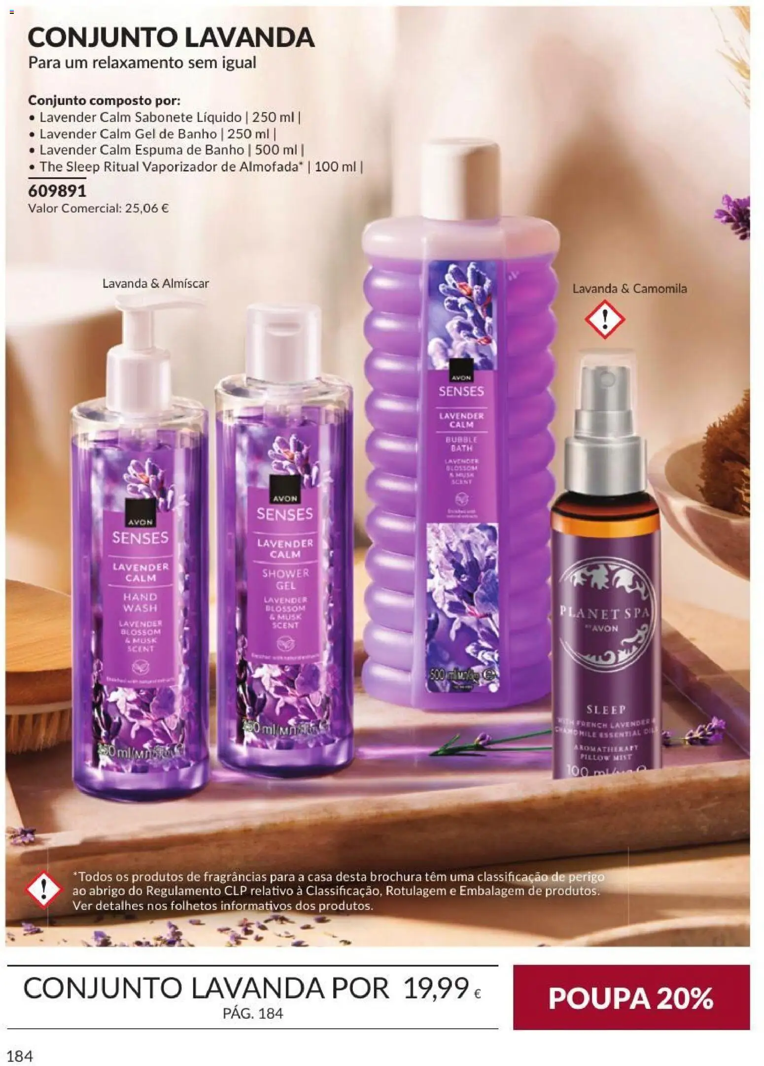 Catálogo Avon Campanha 9 │ válido de 01/09/2026 | Página: 184 | Produtos: Sabonete líquido, Gel de banho, Espuma de banho, Banho