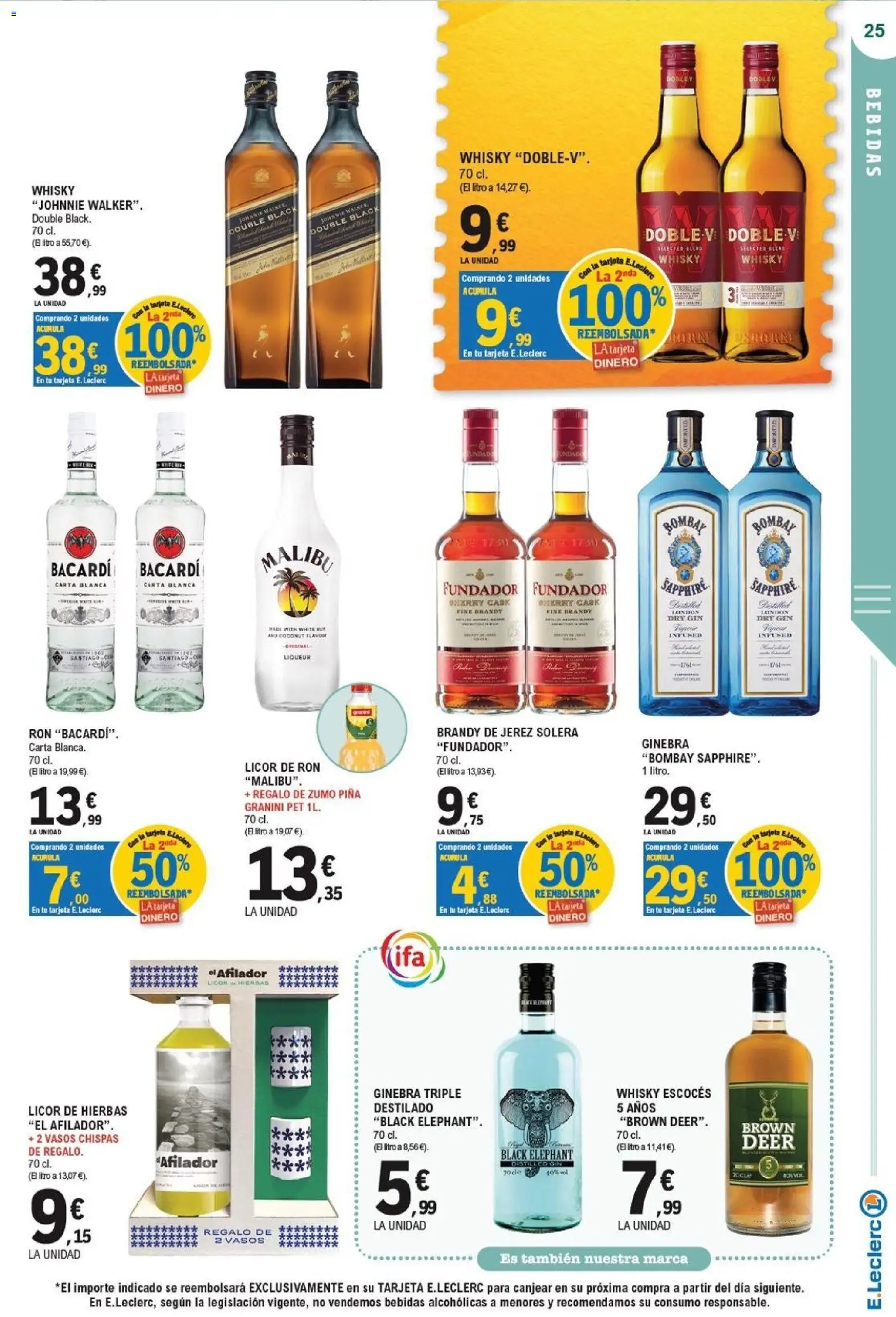 E.Leclerc - Ciudad Real │ válido desde el 07/10/2026 | Página: 25 | Productos: Licor de hierbas, Zumo, Bebidas, Hierbas