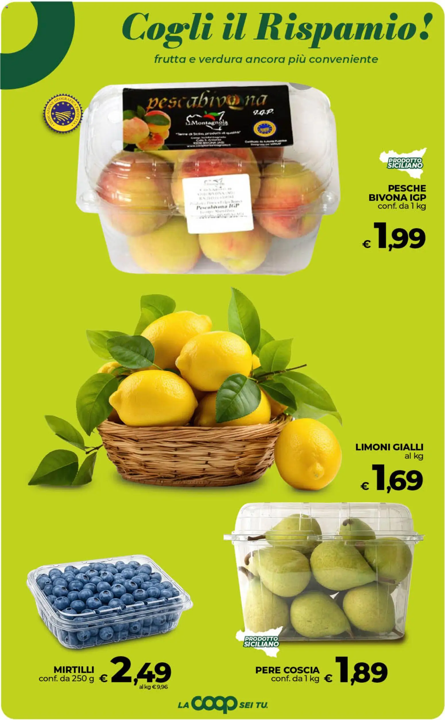 Volantino Ipercoop del 11/08/2026 | Pagina: 31 | Prodotti: Pere, Mirtilli, Limoni, Pesche