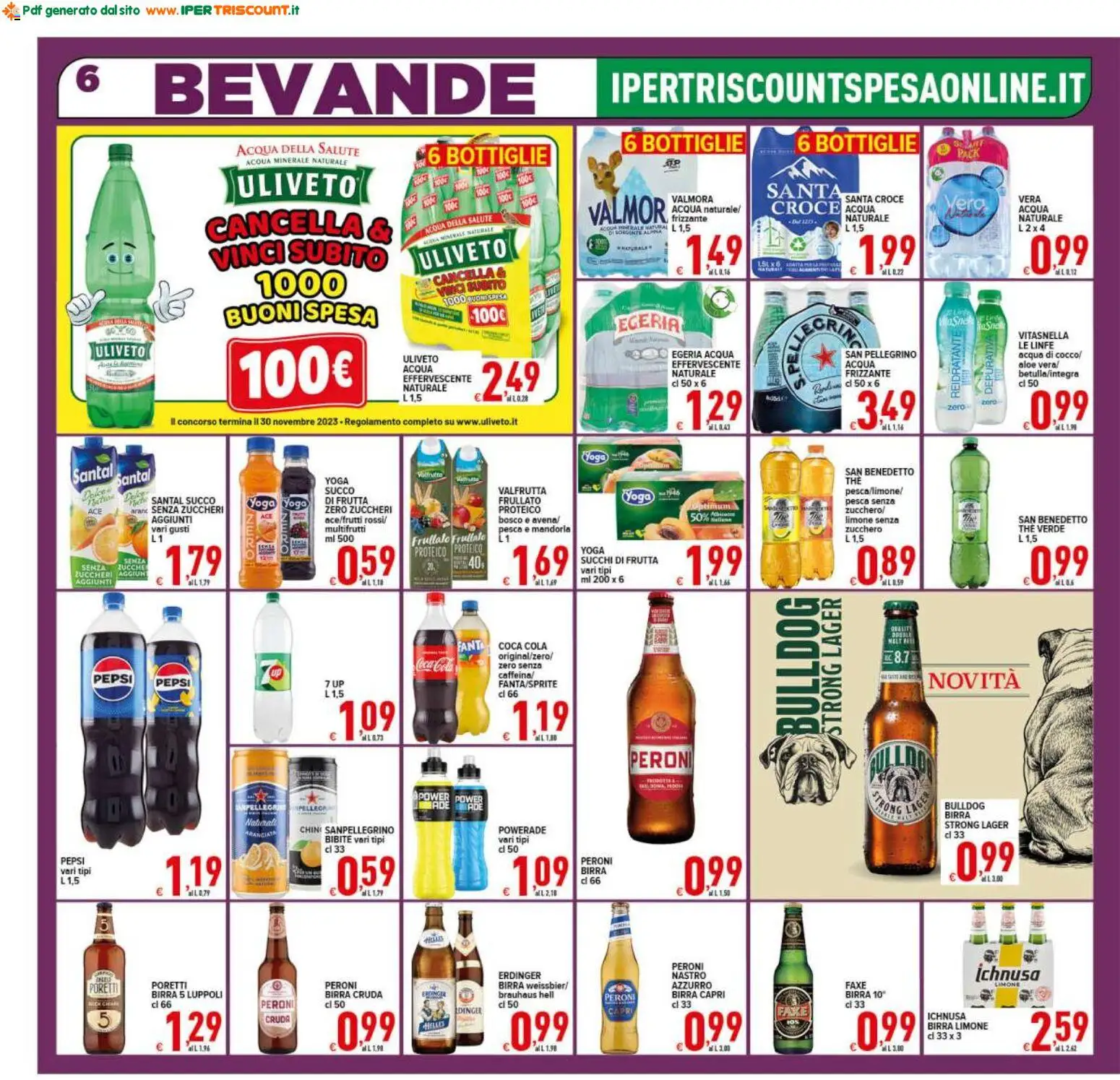 Volantino Ipertriscount del 08.05.2026 | Pagina: 6 | Prodotti: Frutta, Limone, Bibite, Acqua minerale