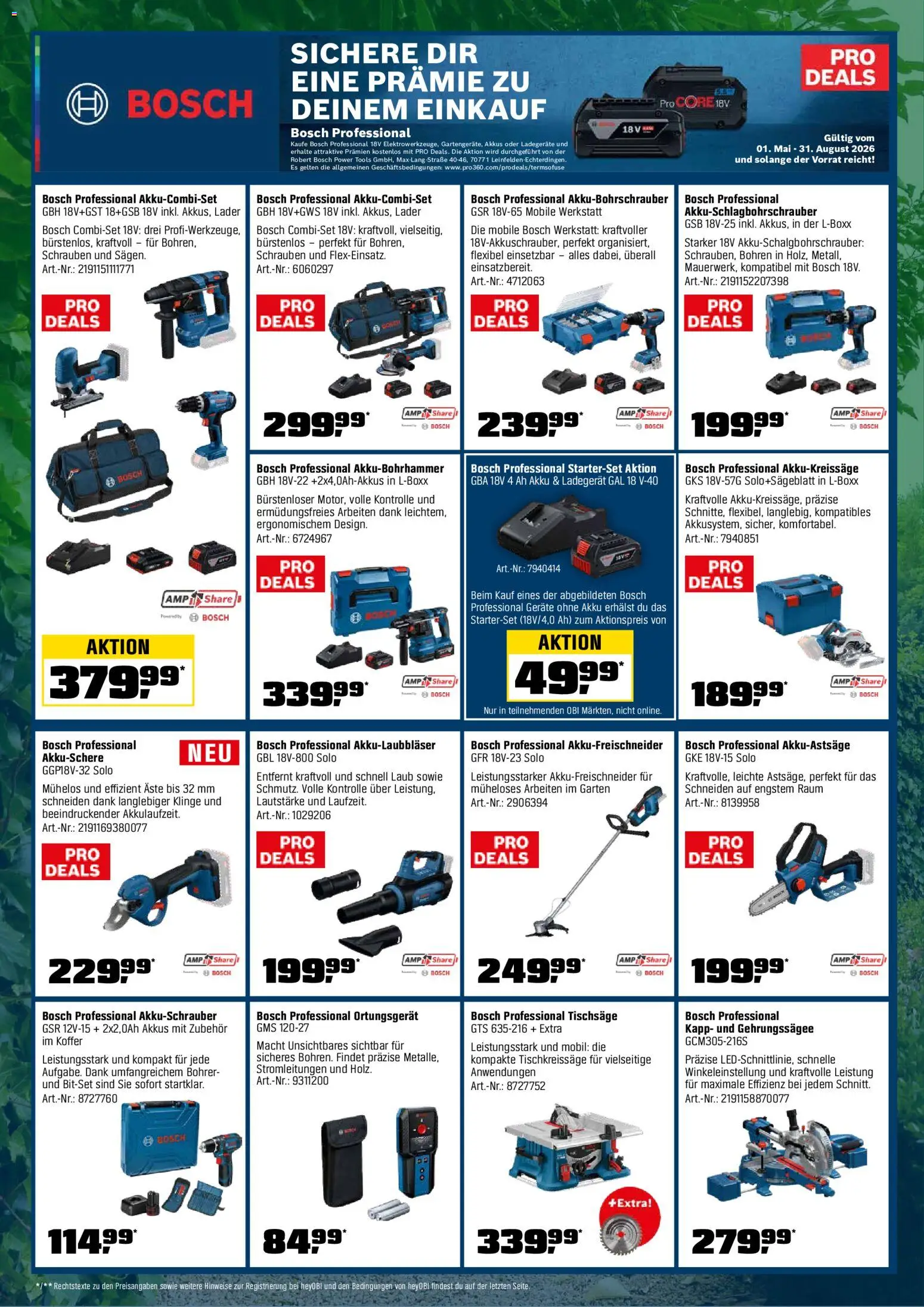 Obi Prospekt – gültig ab 01.06.2026 | Seite: 14 | Produkte: Bosch, Akkuschrauber, Koffer, Ladegerät