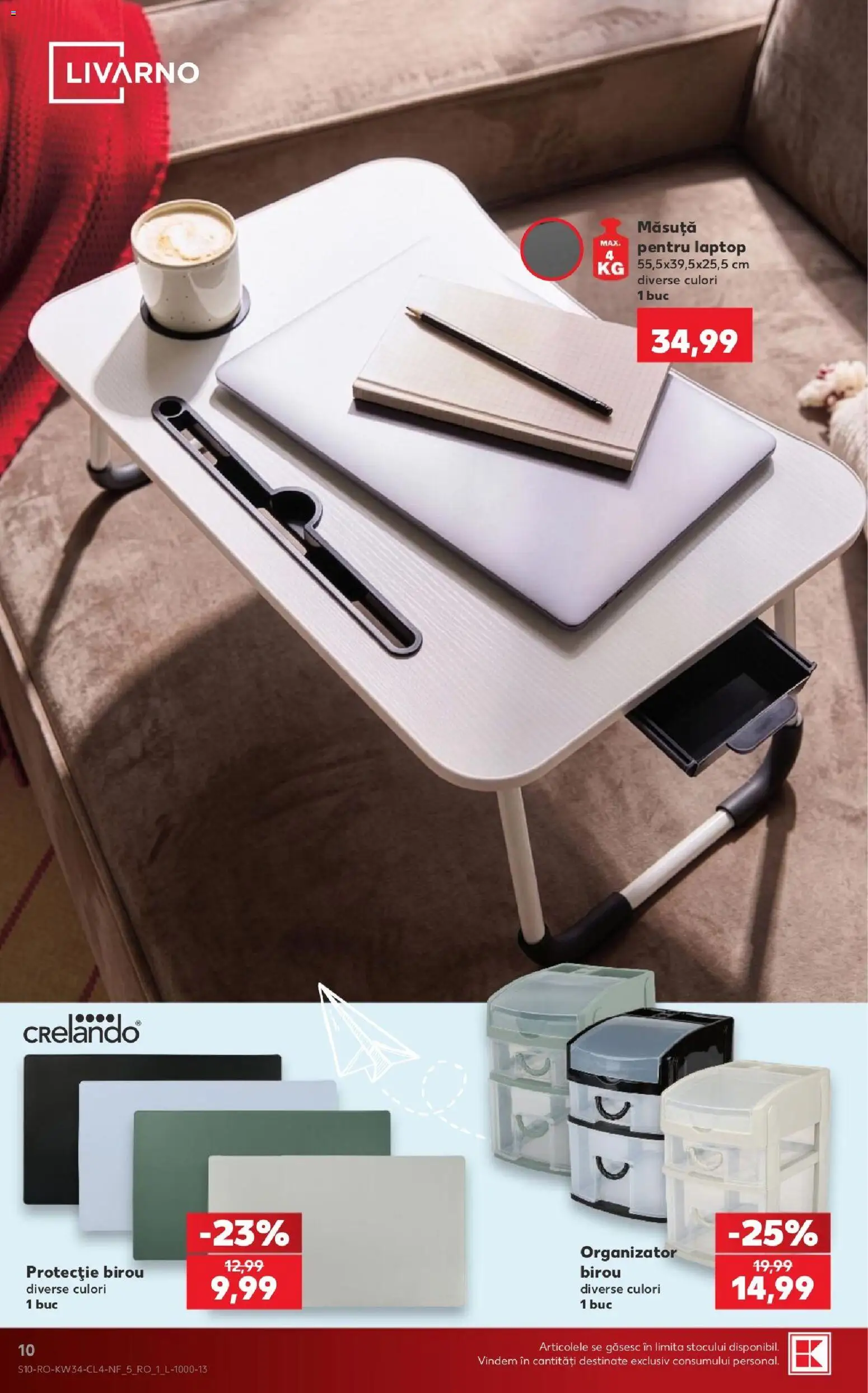 Noul catalog Kaufland – valabil de la 19.08.2026 | Pagină: 10 | Produse: Laptop, Birou, Organizator