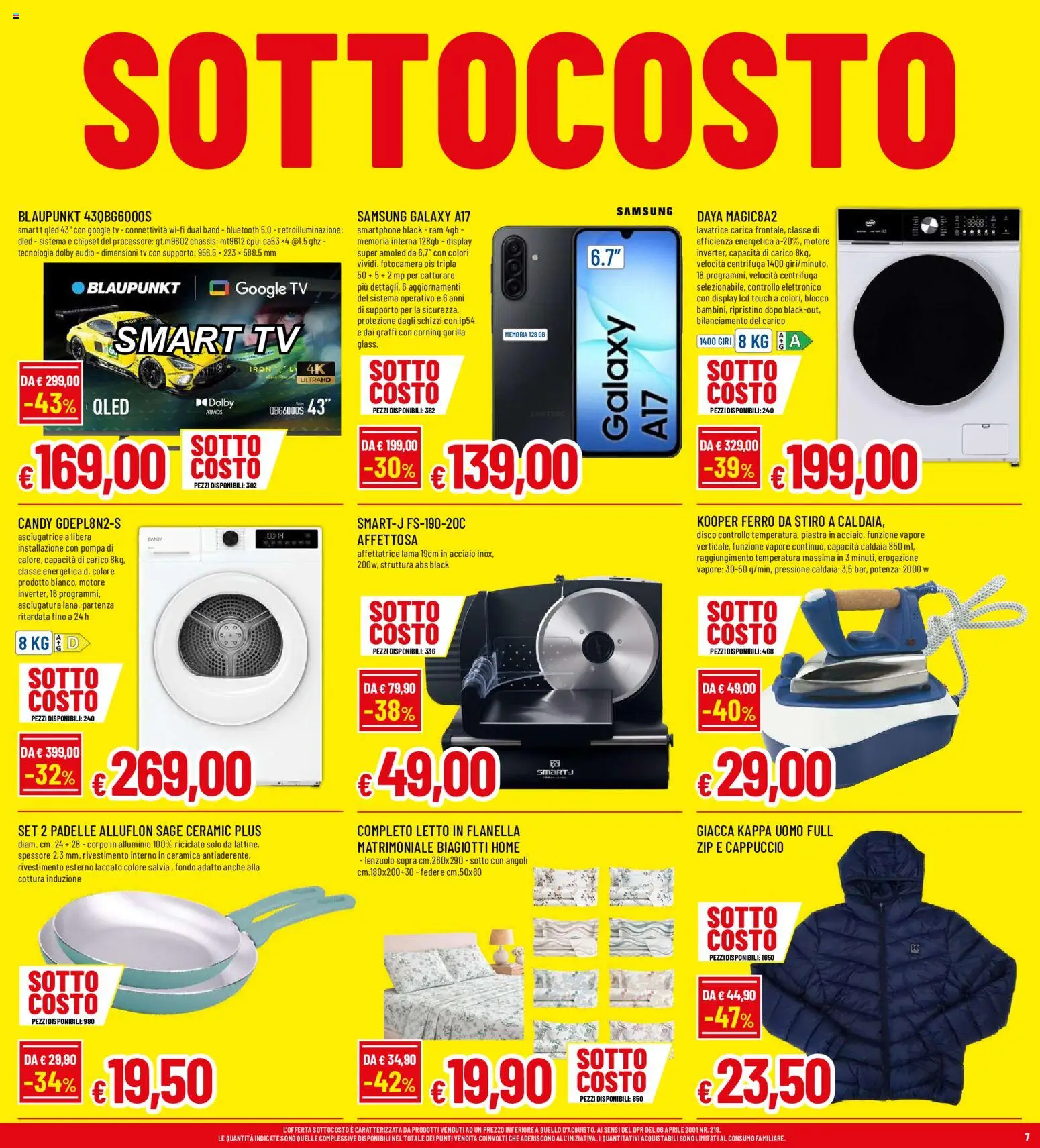 Volantino Galassia del 29/10/2026 | Pagina: 7 | Prodotti: smart TV, Audio, Affettatrice, Samsung