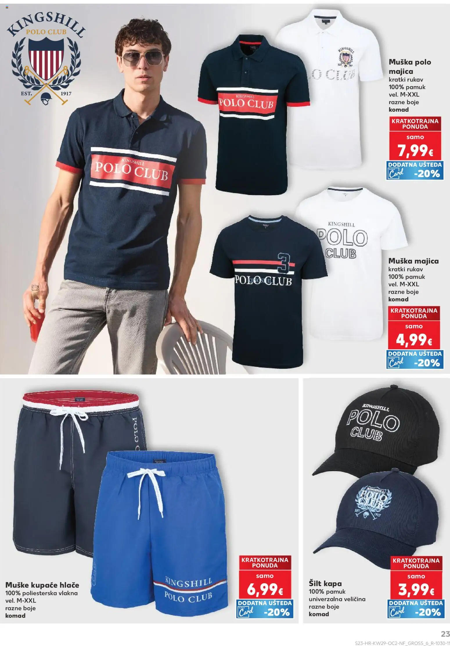 Kaufland katalog | vrijedi od 15.07.2026 | Stranica: 23 | Proizvodi: Kupaće hlače, Majica, Hlače, Kapa