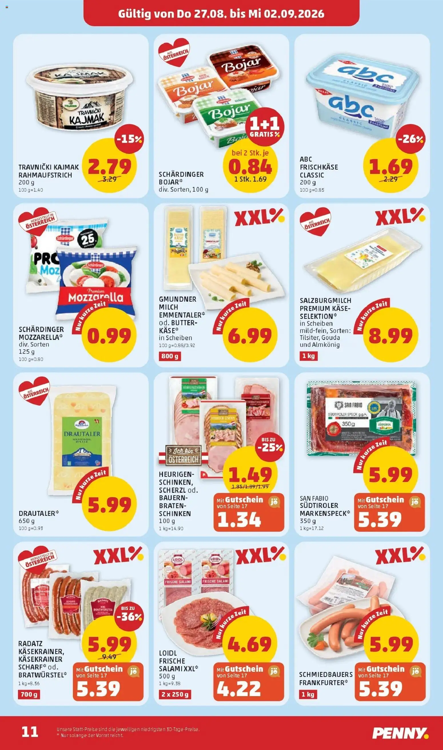 Penny Markt Die ganze Woche sparen ab (27.08.2026) - Angebote, Prospekt | Seite: 11