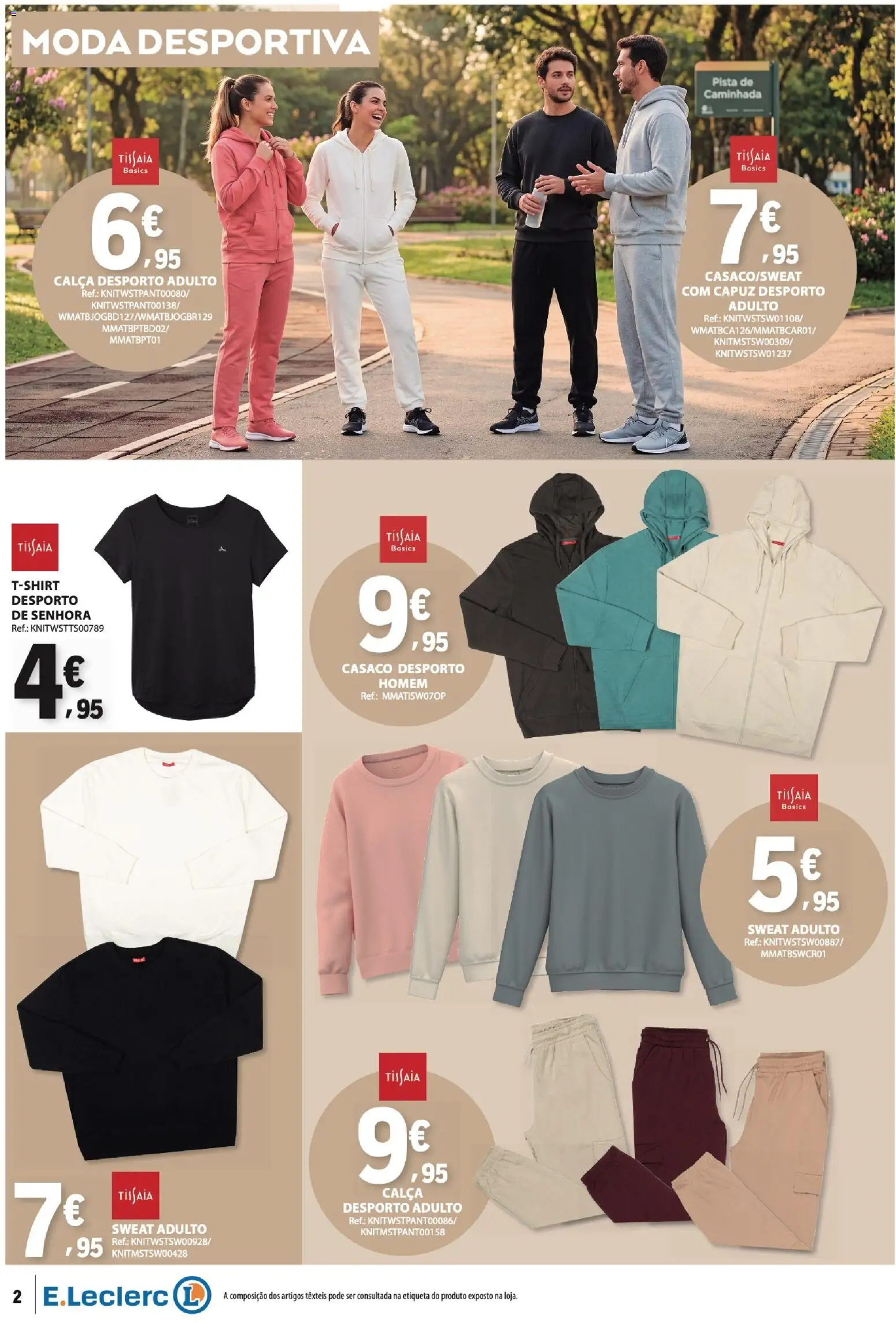 E.Leclerc - Folheto Não Alimentar │ válido de 27/08/2026 | Página: 2 | Produtos: Casaco, Capuz, Calça