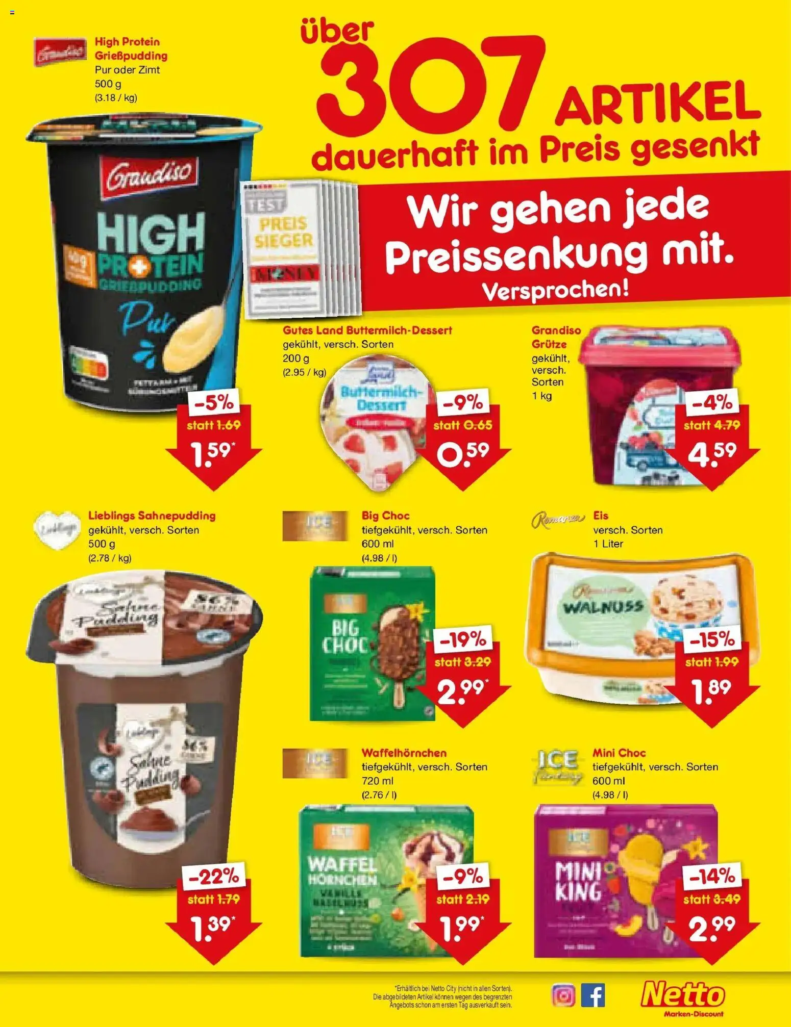 Netto Marken-Discount Prospekt Wuppertal	 – gültig ab 13.04.2026 | Seite: 63 | Produkte: Buttermilch, Eis