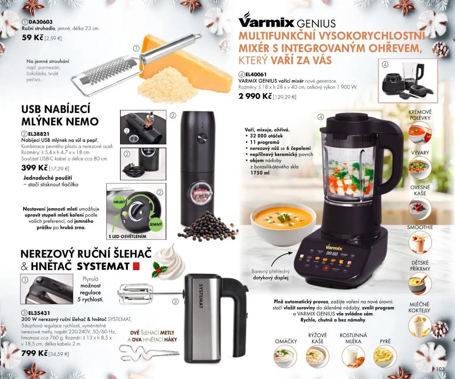 Nové Dedra akcie – leták je platný od 01.10.2026 | Strana: 103 | Produkty: Mixér, Led, Omáčky, Pečivo