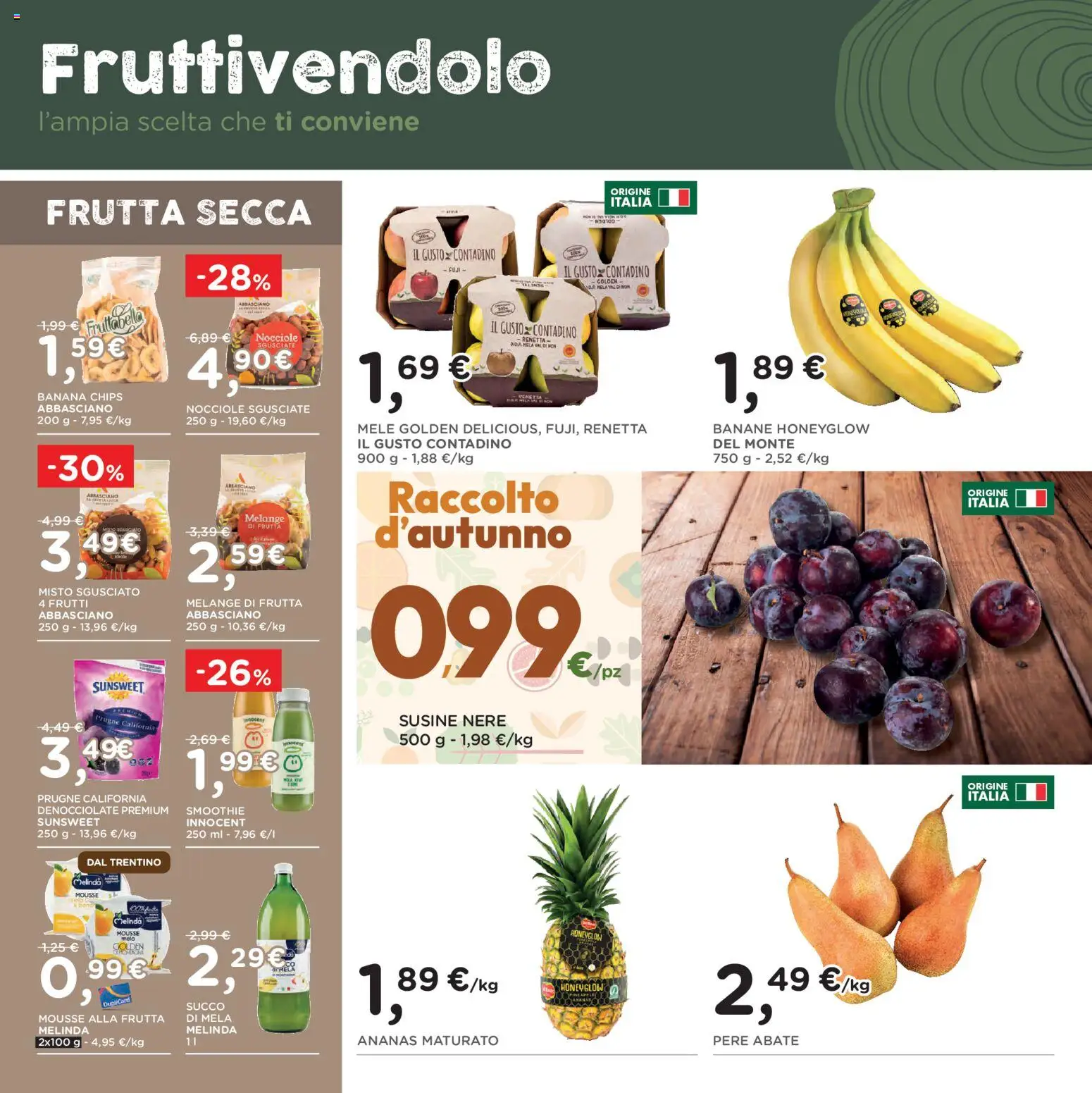 Volantino Poli del 28/10/2026 | Pagina: 2 | Prodotti: Frutta secca, Pere, Ananas, Nocciole