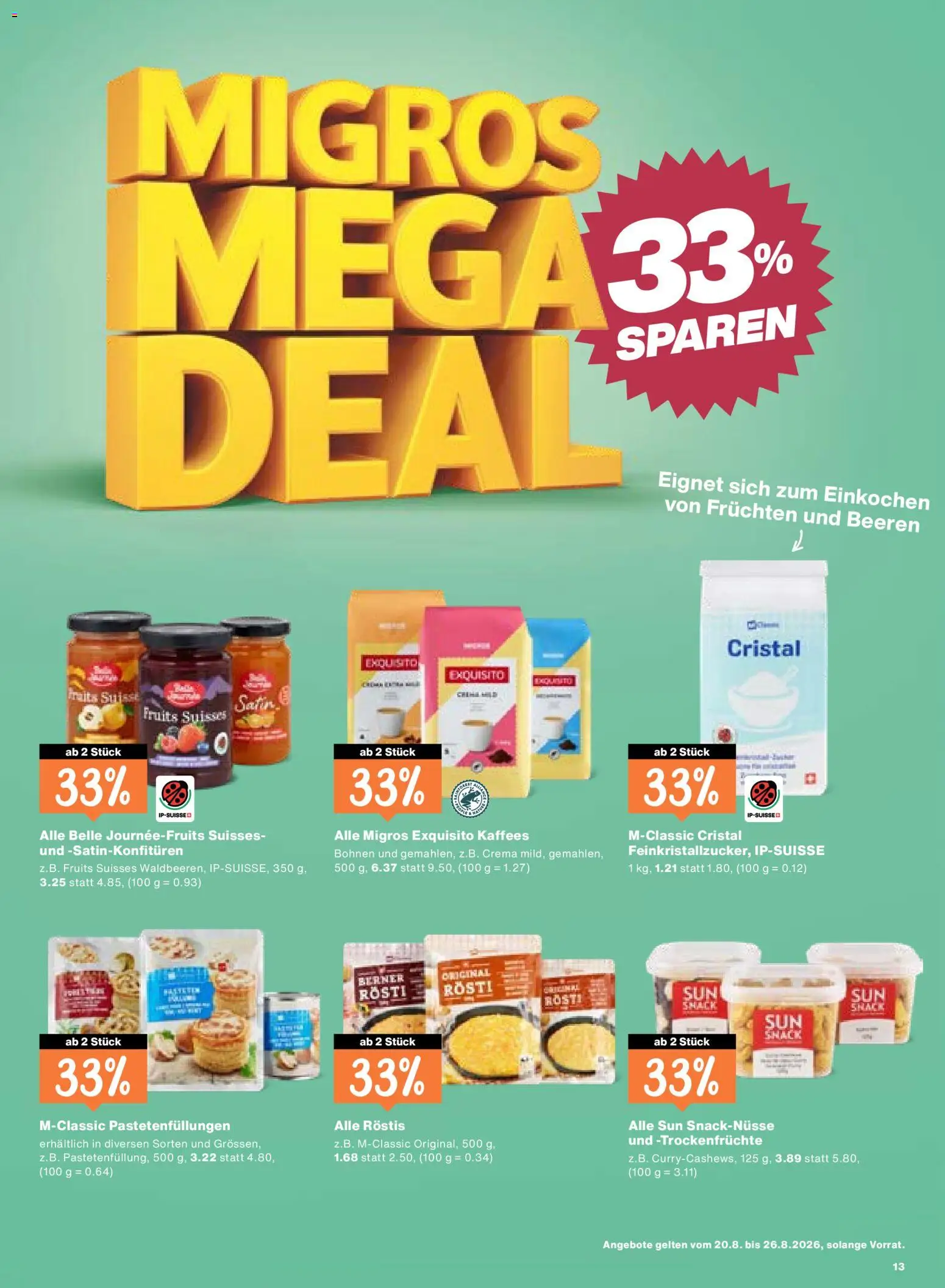 Migros aktionen – gültig ab 20.08.2026 | Seite: 13