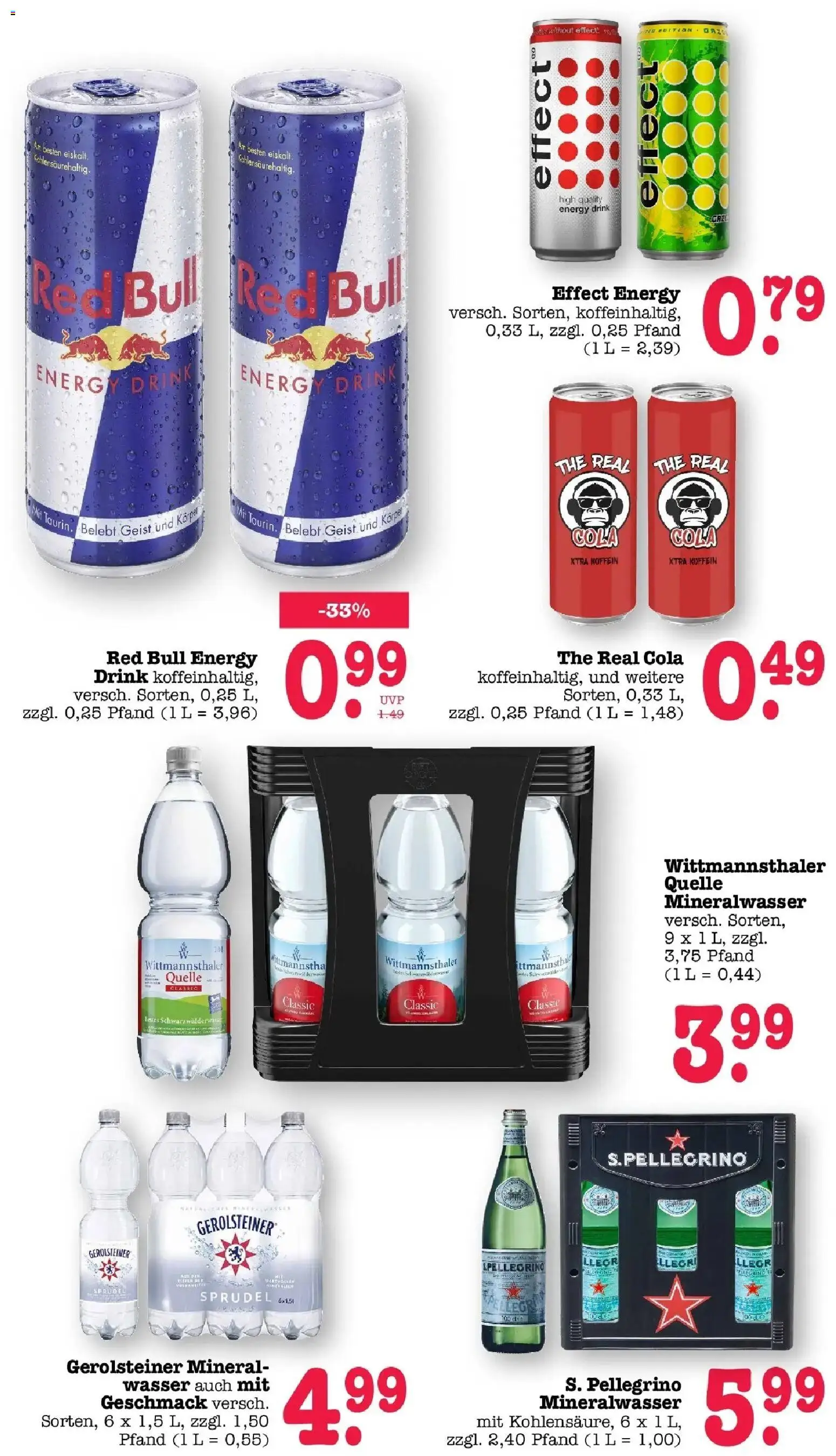 E center Prospekt Achern (ab 31.08.2026) zum Blättern | Seite: 47 | Produkte: Red bull, Energy, Wasser, Gerolsteiner