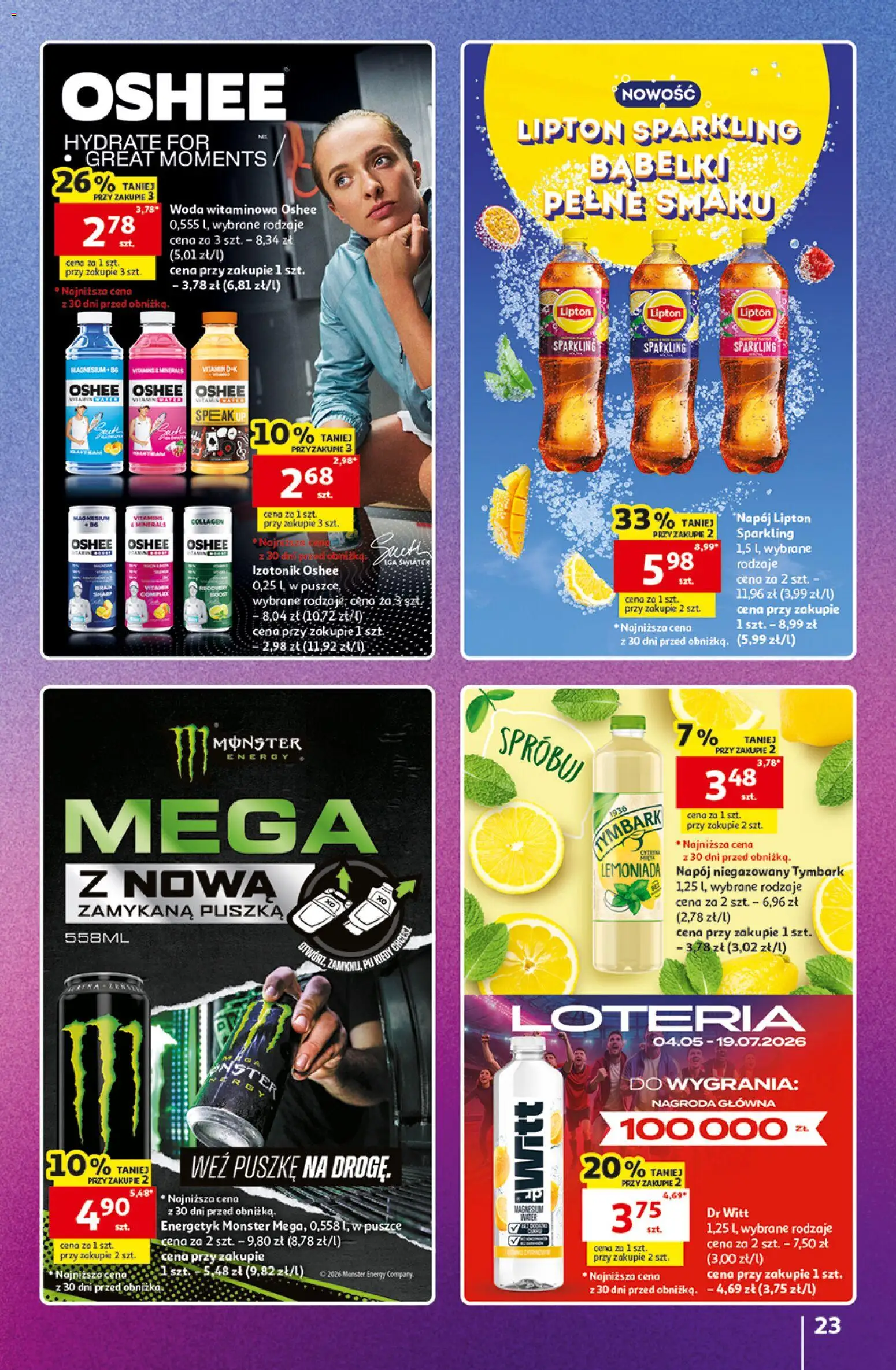 Auchan gazetka - Znane Marki Hipermarket od 11.06.2026 | Strona: 23 | Produkty: Woda